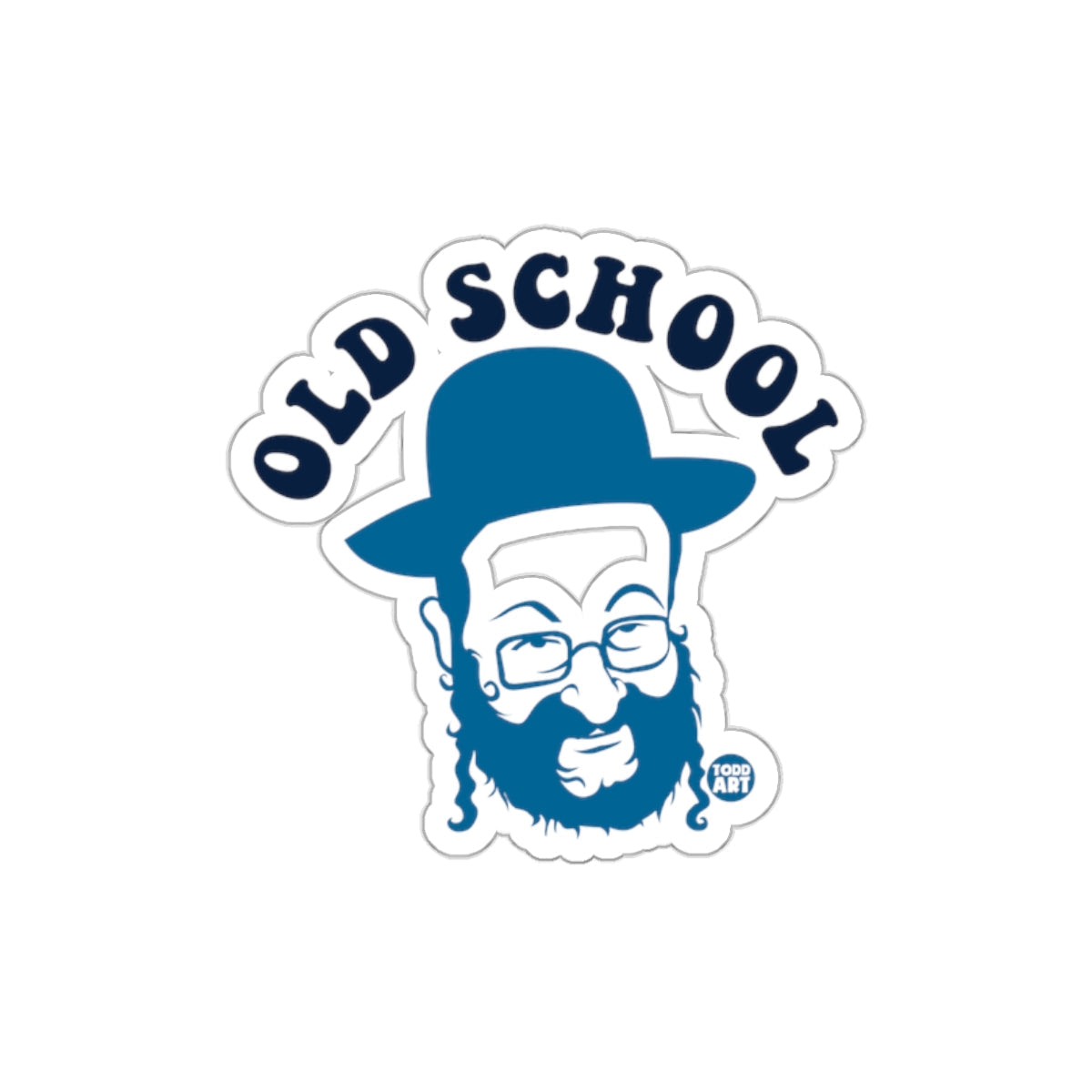 Old School Cartoon Character Face Illustration Sticker