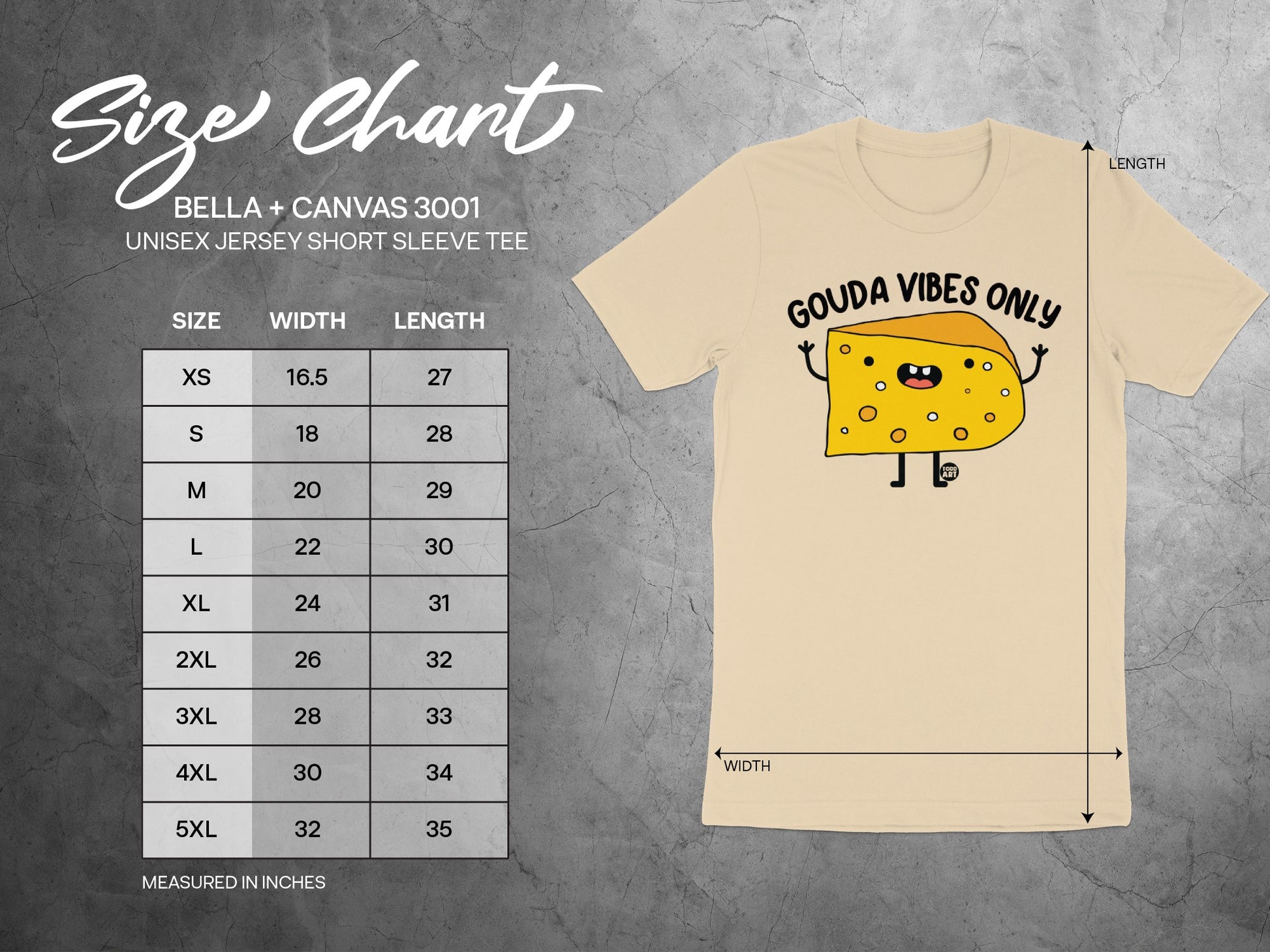 Gouda Vibes Only Unisex Jersey Short Sleeve Tee product