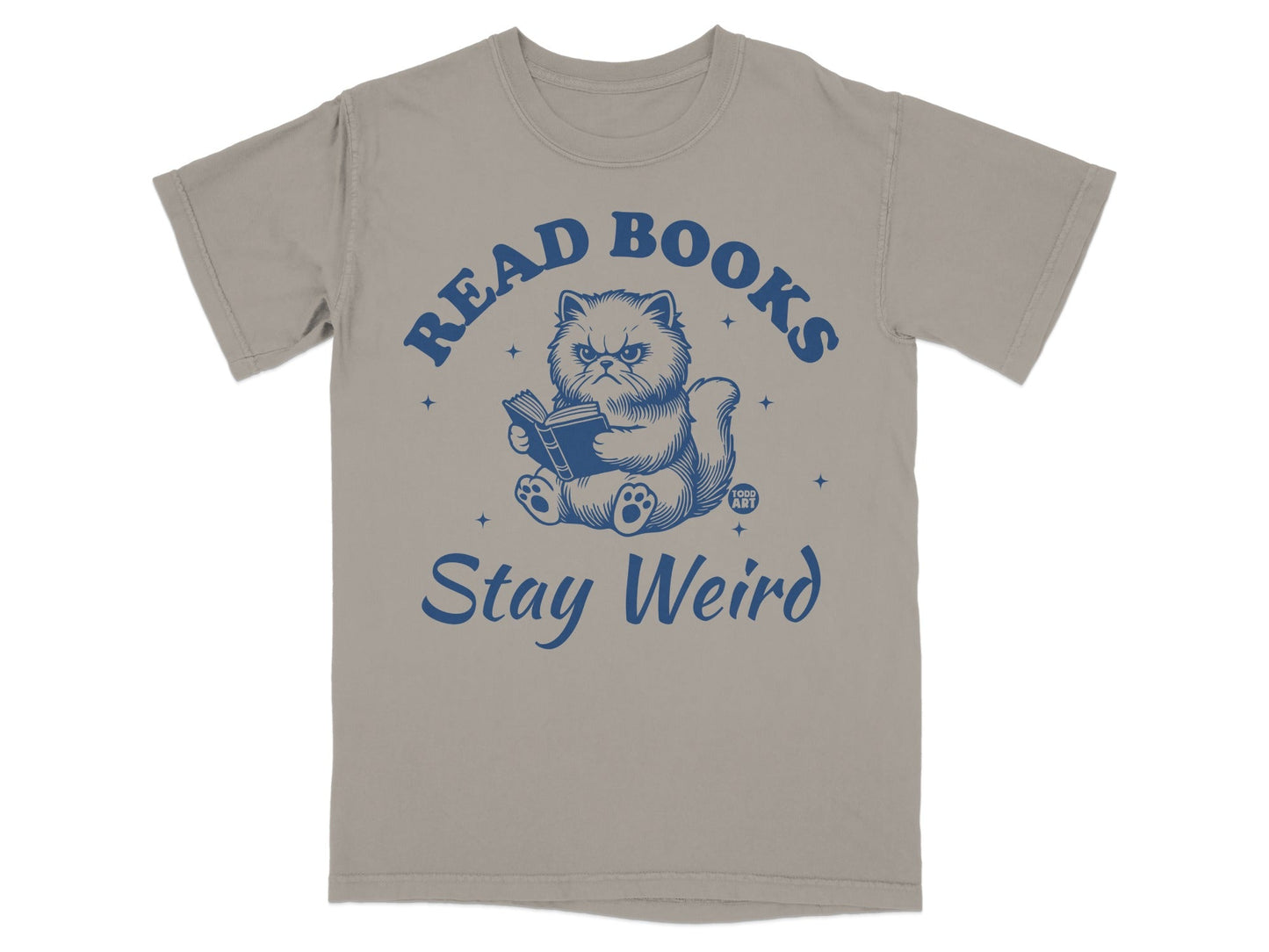 Read Books Stay Weird Cat Graphic T-Shirt