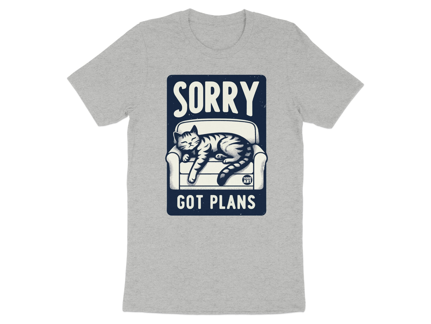 Sorry Got Plans Cat Relaxing Funny T-Shirt