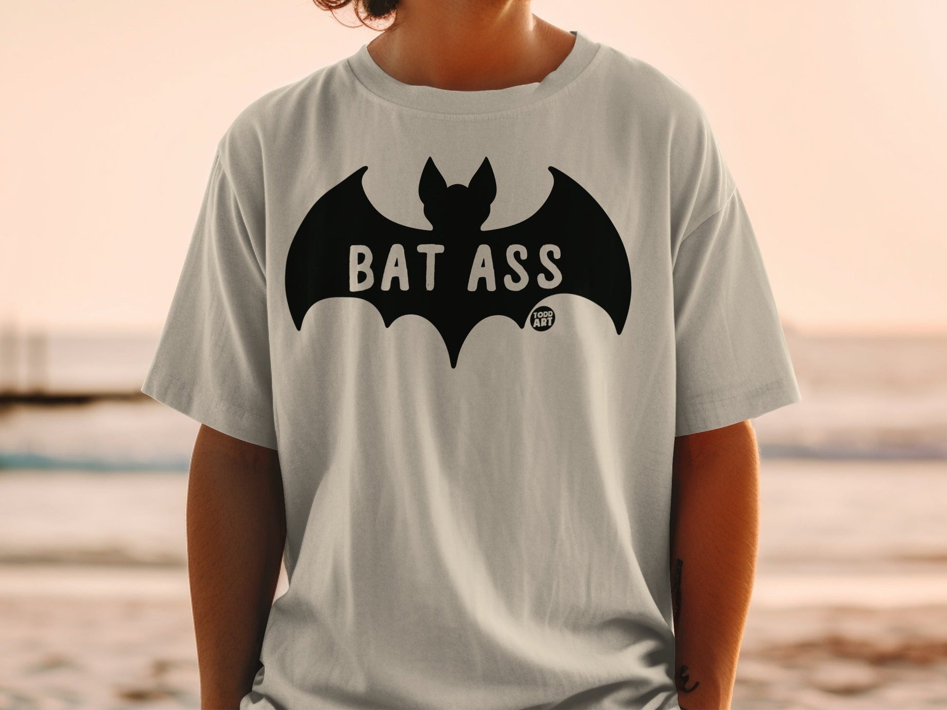Funny Bat Ass Graphic Todd Art T-Shirt for Casual Wear