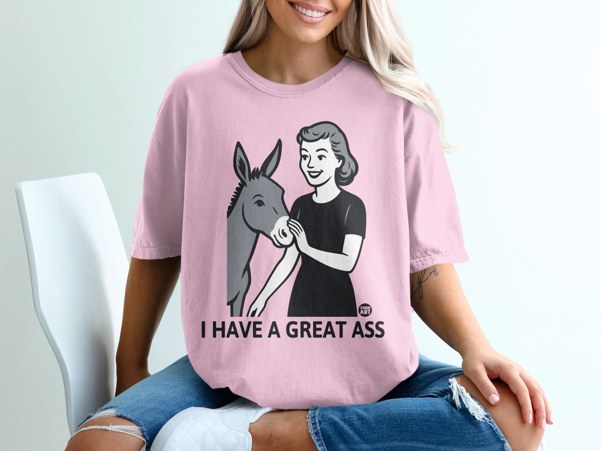 Funny Cartoon Graphic I Have a Great Ass T-shirt