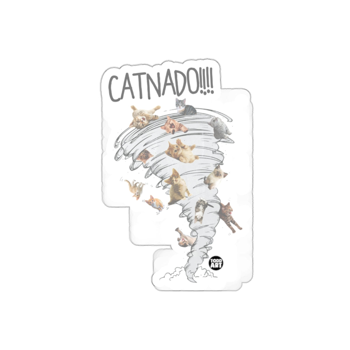 The Purrfect Storm Catnado Artwork Funny Cute sticker
