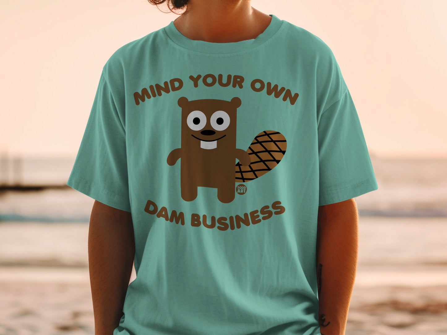 Mind Your Own Dam Business Beaver Graphic Shirt