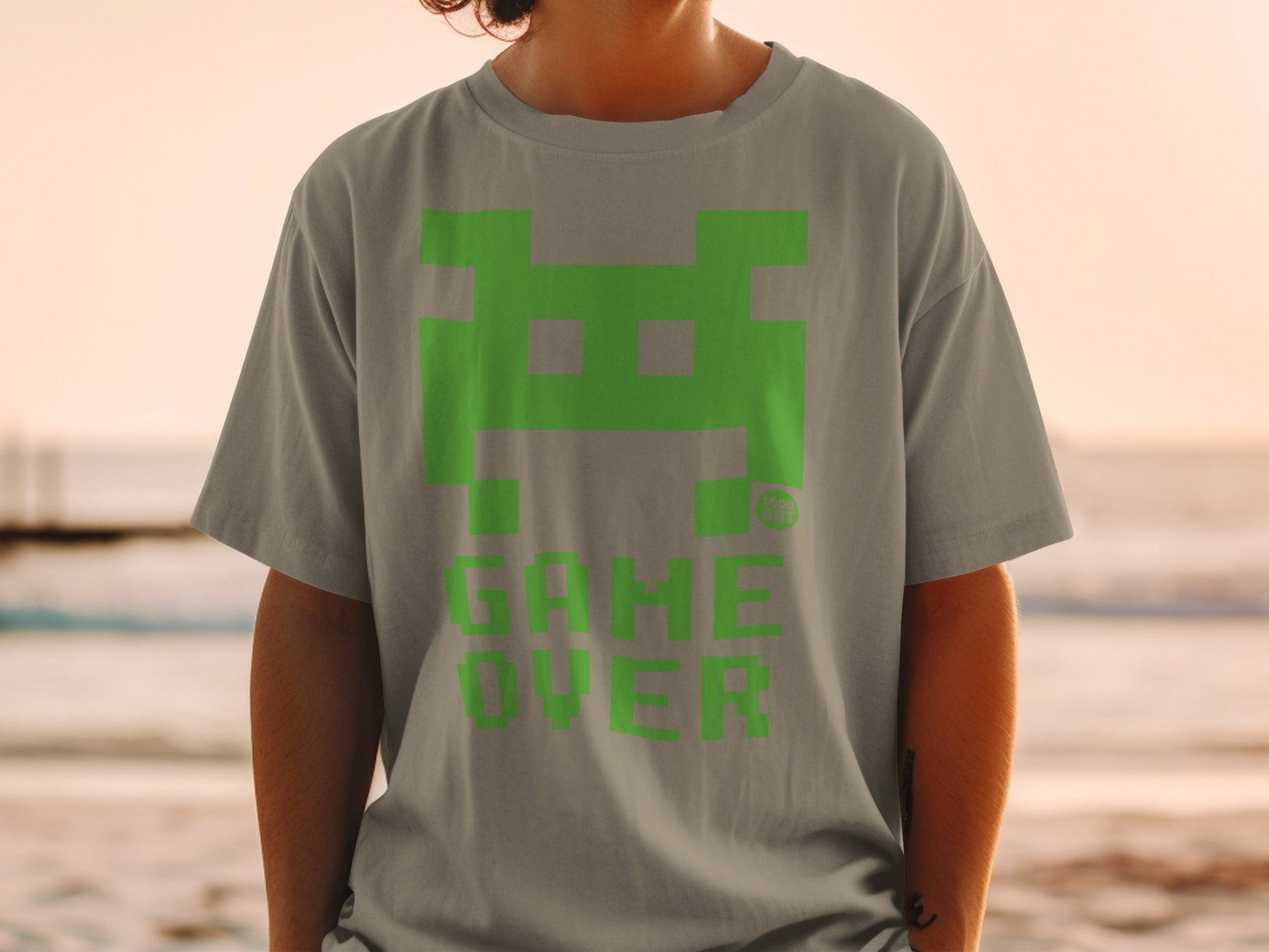 Retro Green Gamer Game Over Graphic T-Shirt