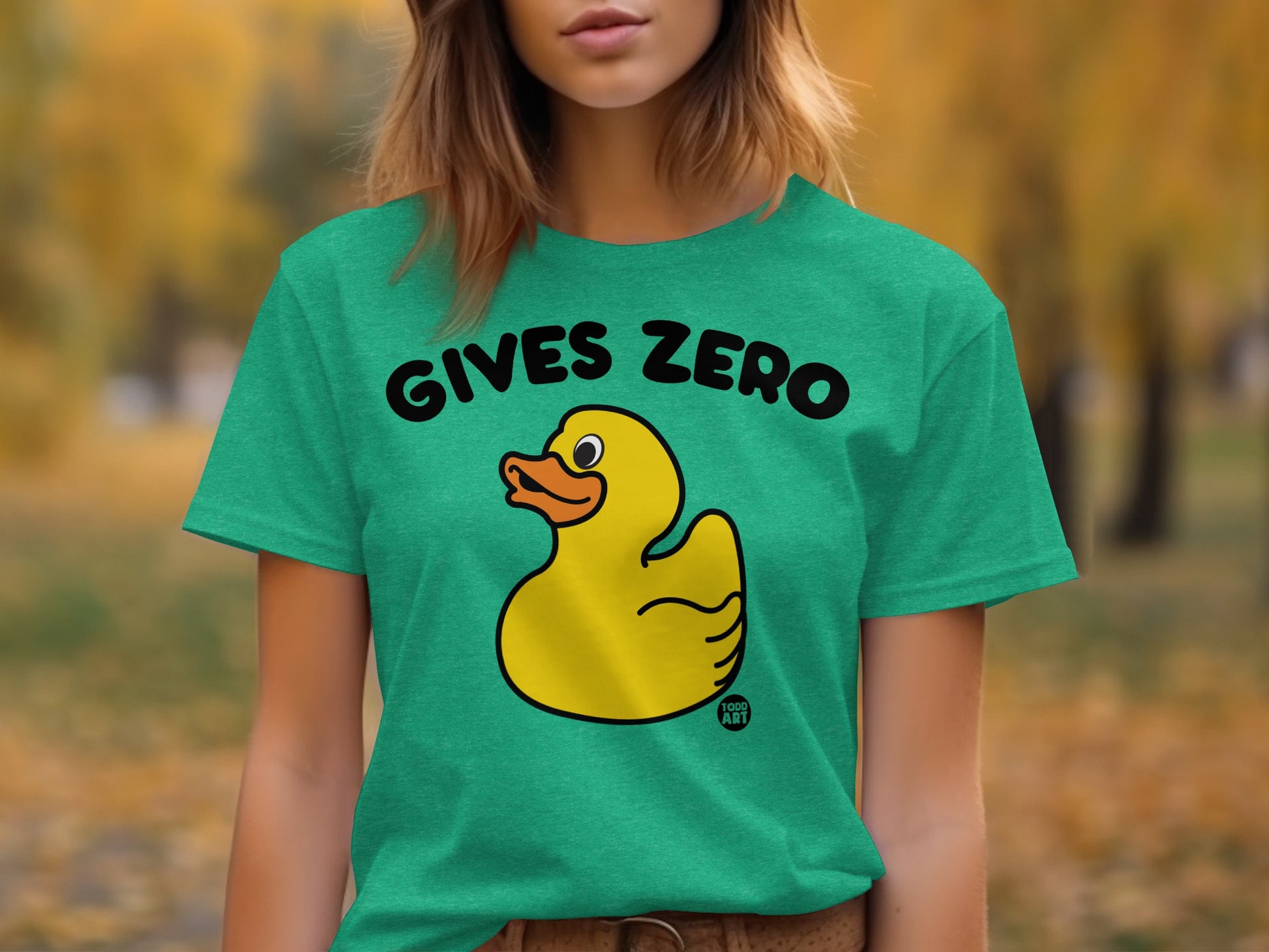 Gives Zero Quacks Duck Graphic T-shirt