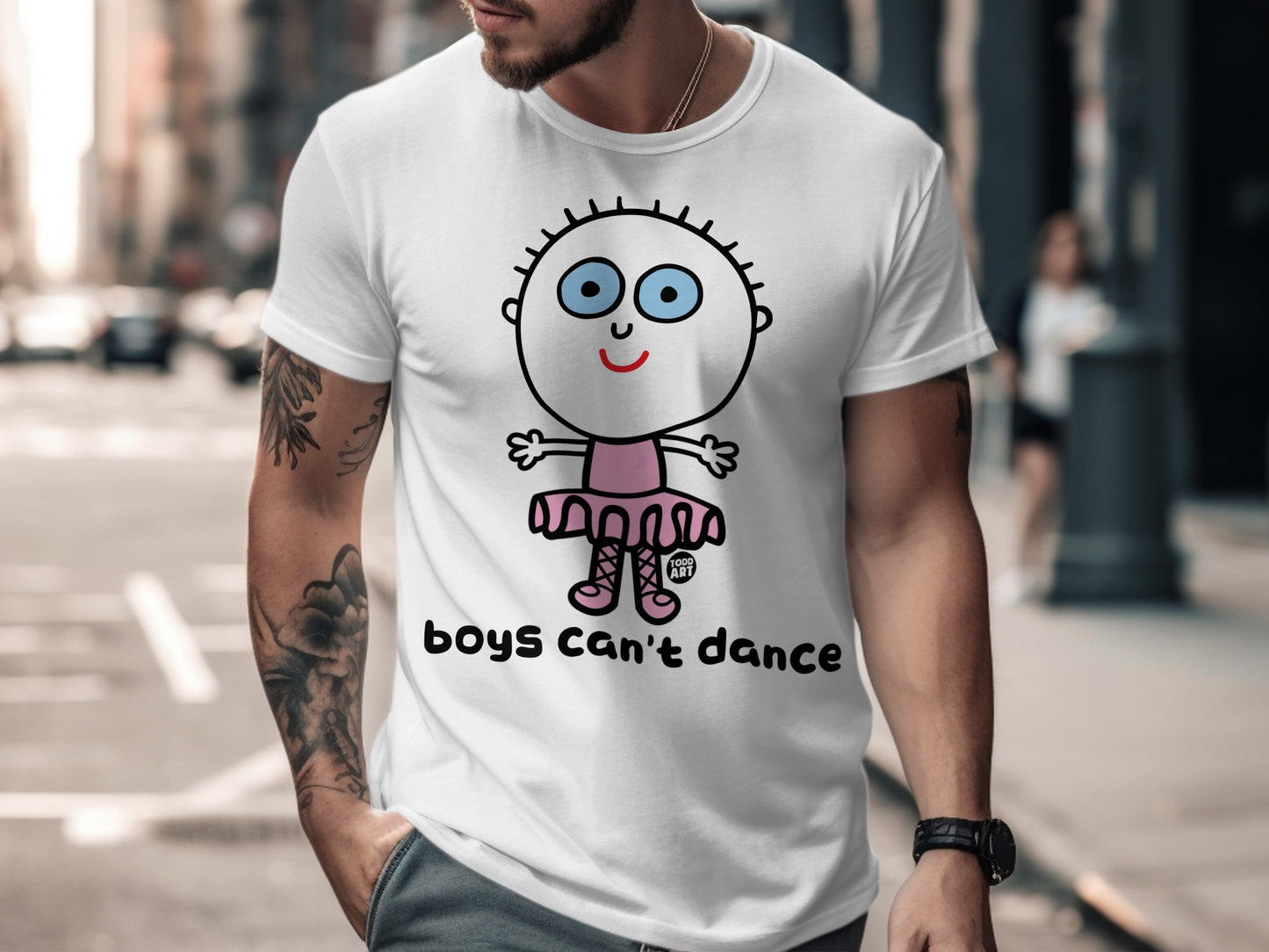 Boys Can't Dance Funny Cartoon Character T-Shirt