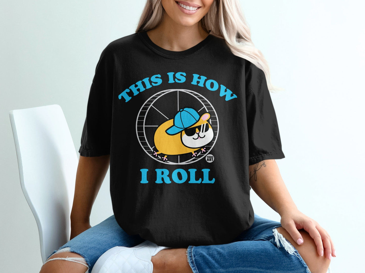 This is How I Roll Cute Hamster Graphic T-Shirt