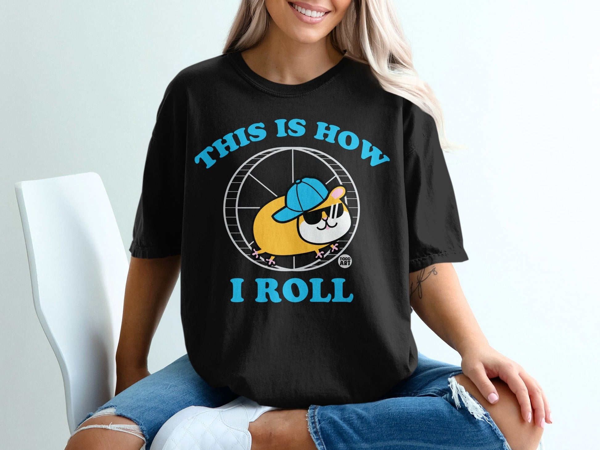 This is How I Roll Cute Hamster Graphic T-Shirt