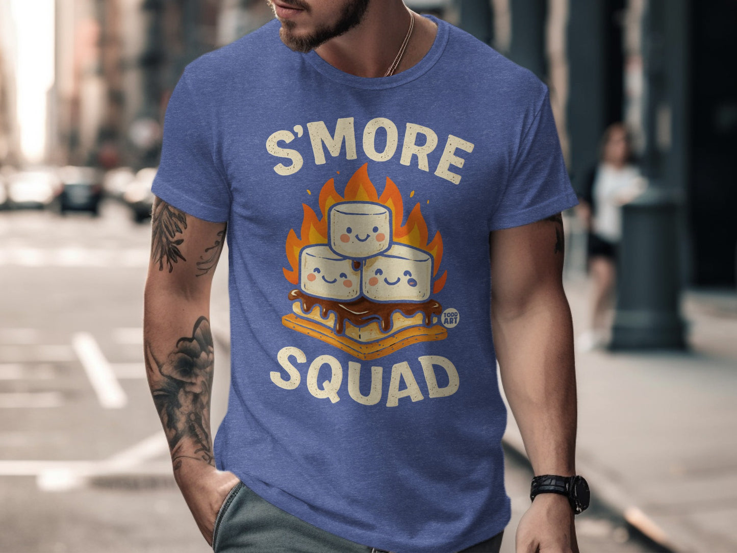 S'more Squad Cartoon Graphic Tee Men's Casual Product