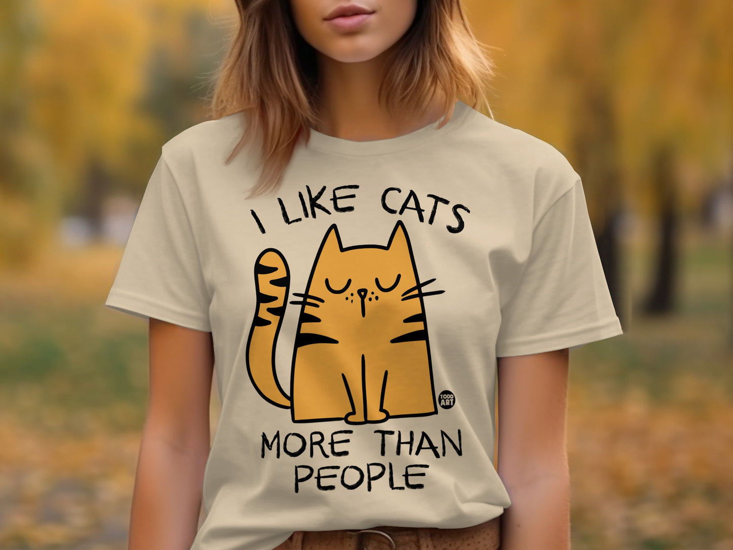 I Like Cats More Than People Funny Cat Lover Shirt