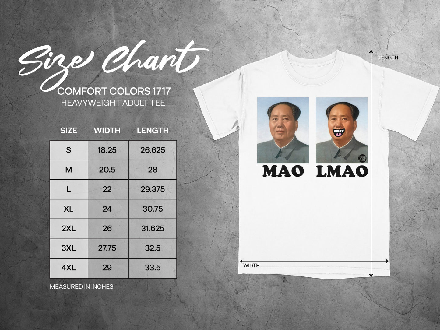 MAO LMAO Todd Art Comfort Colors 1717 product type