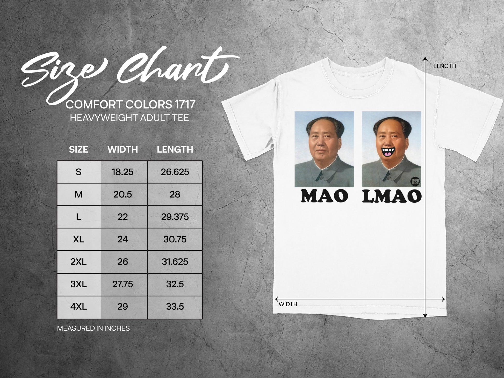 MAO LMAO Todd Art Comfort Colors 1717 product type