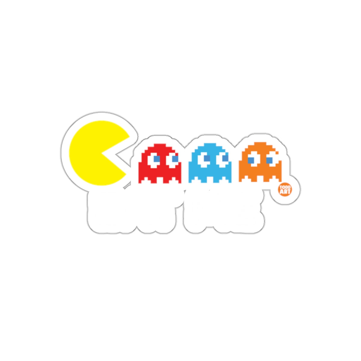 Retro Arcade Sticker ‚Äì Pixel Ghost Chase Vinyl Decal