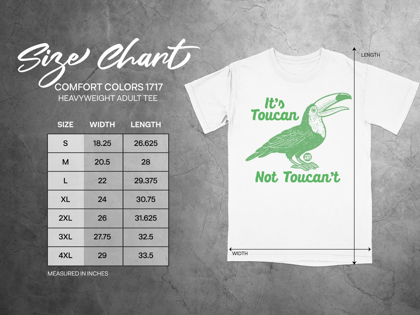 It's Toucan Not Toucan't Heavyweight Adult Tee