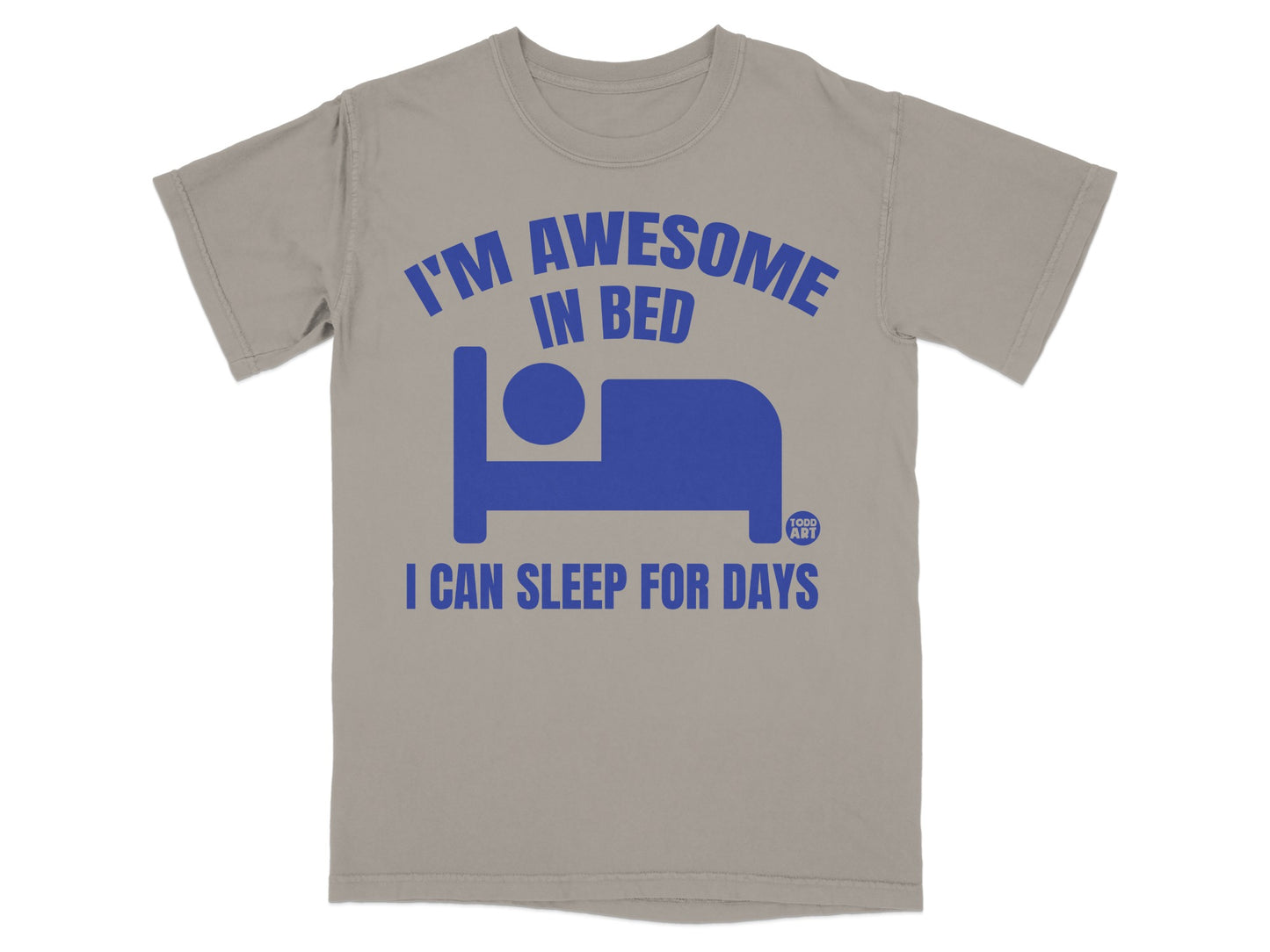I'M AWESOME IN BED I CAN SLEEP FOR DAYS slogan product type