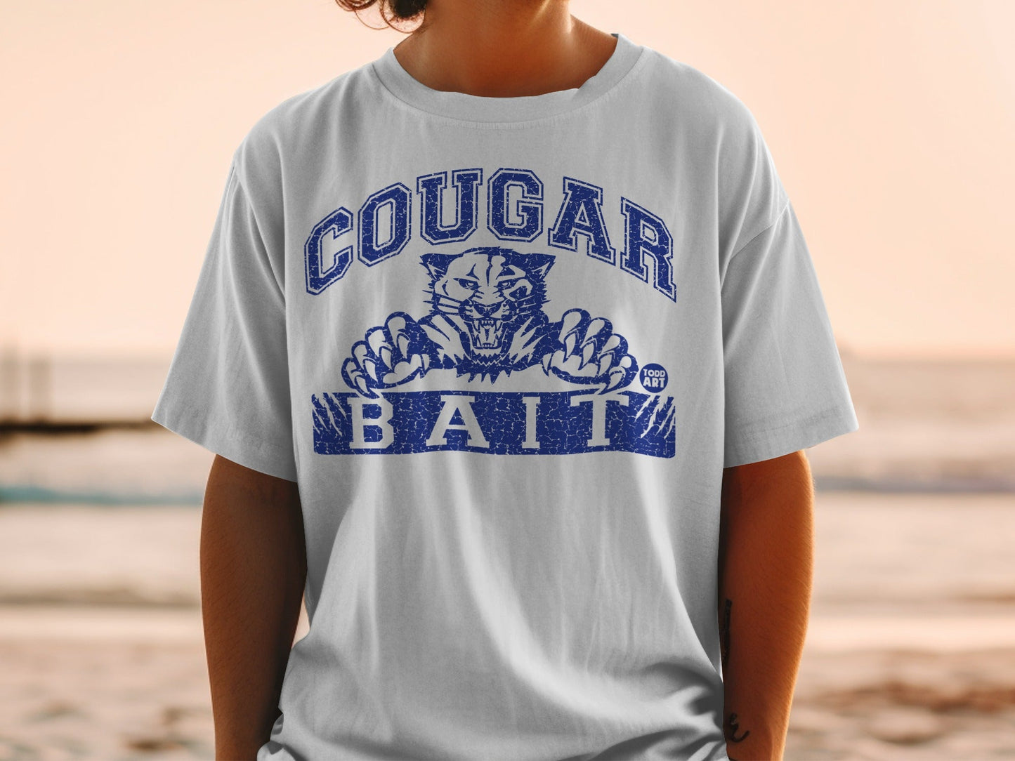 Cougar Bait Graphic Printed Casual Wear T-Shirt