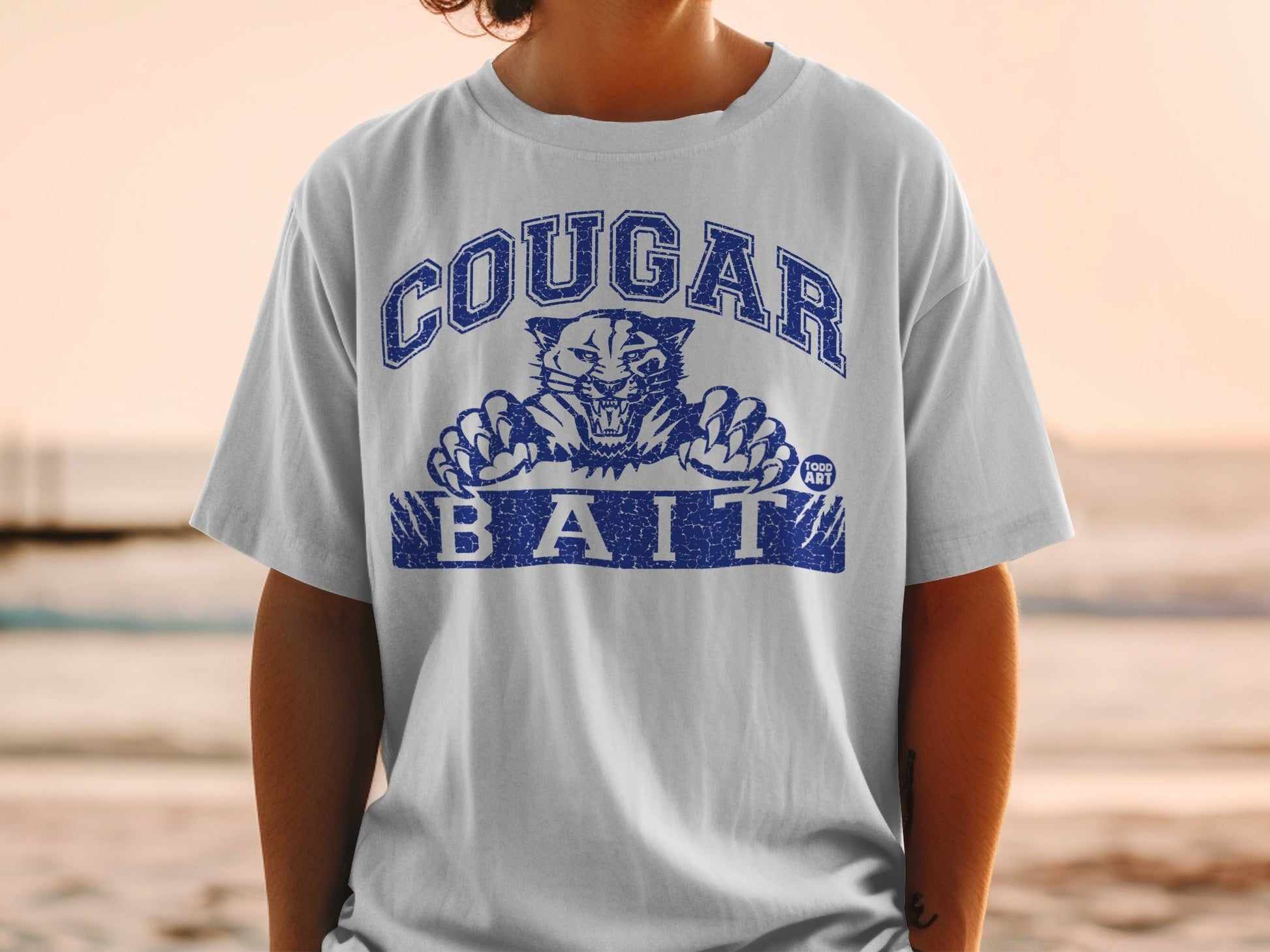 Cougar Bait Graphic Printed Casual Wear T-Shirt