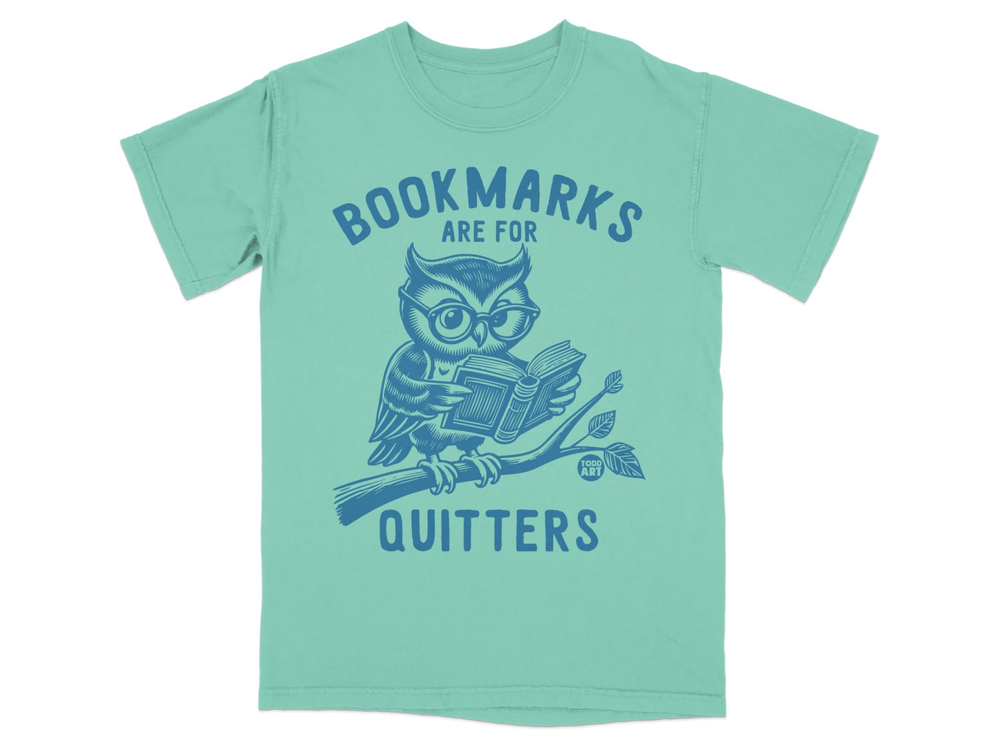Bookmarks Are For Quitters Owl Graphic T-shirt