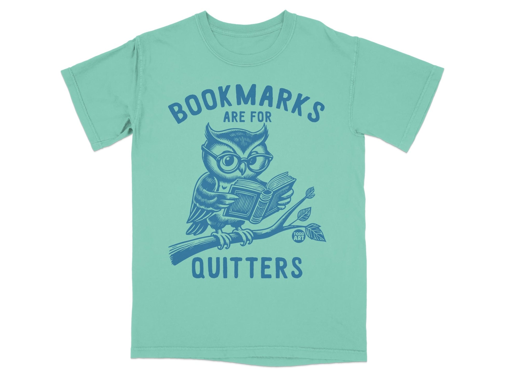 Bookmarks Are For Quitters Owl Graphic T-shirt