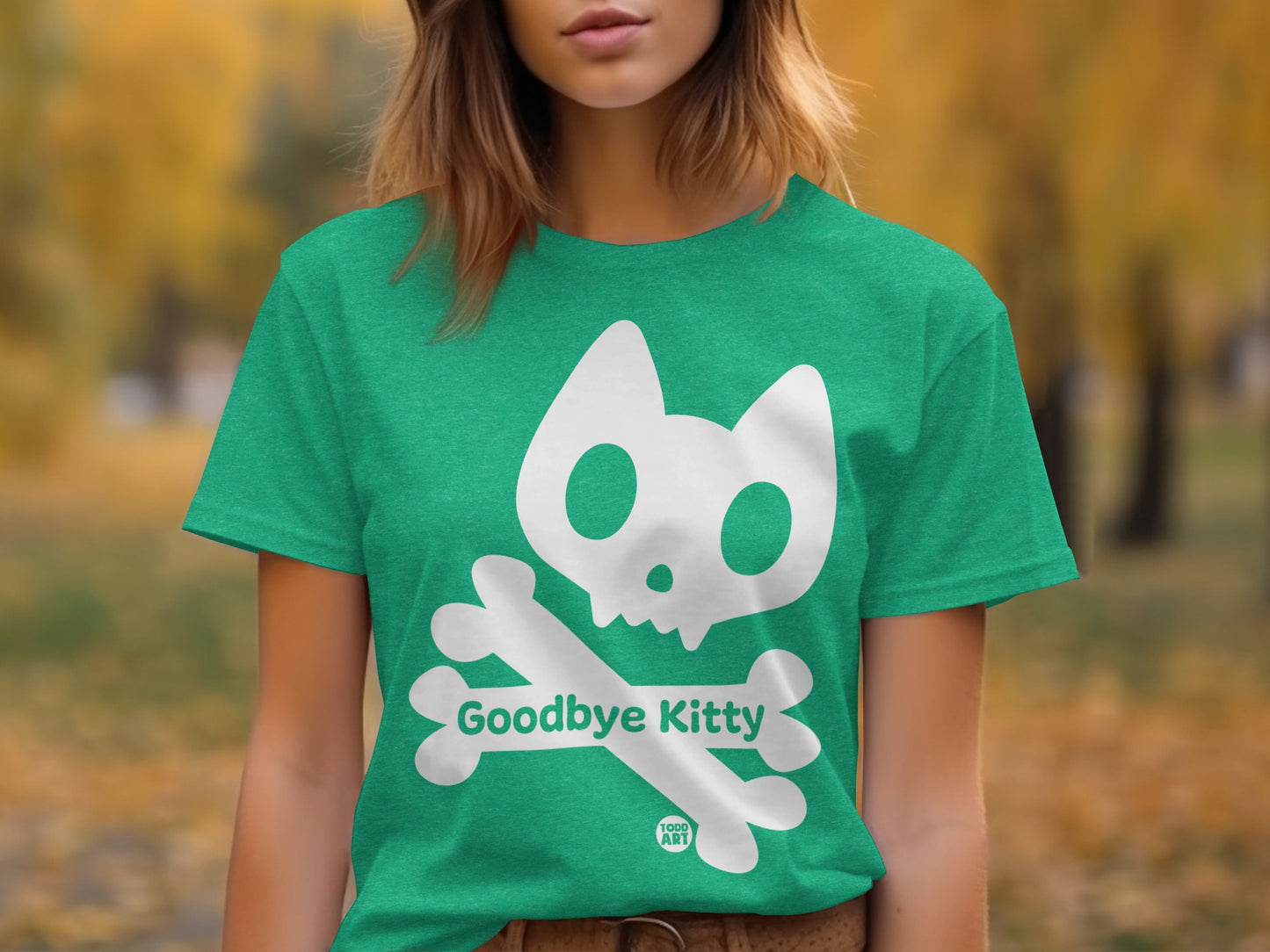 Goodbye Kitty Skull and Crossbones T-shirt