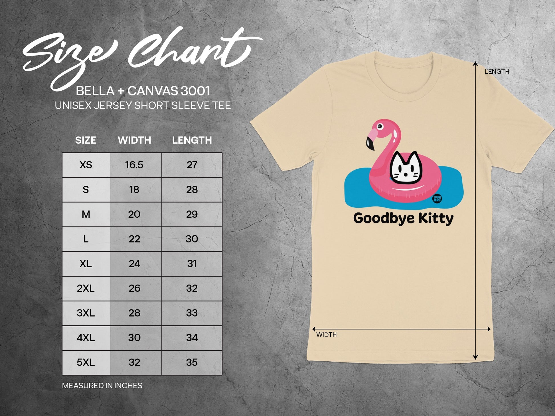 Goodbye Kitty Flamingo T-Shirt Funny Graphic Apparel