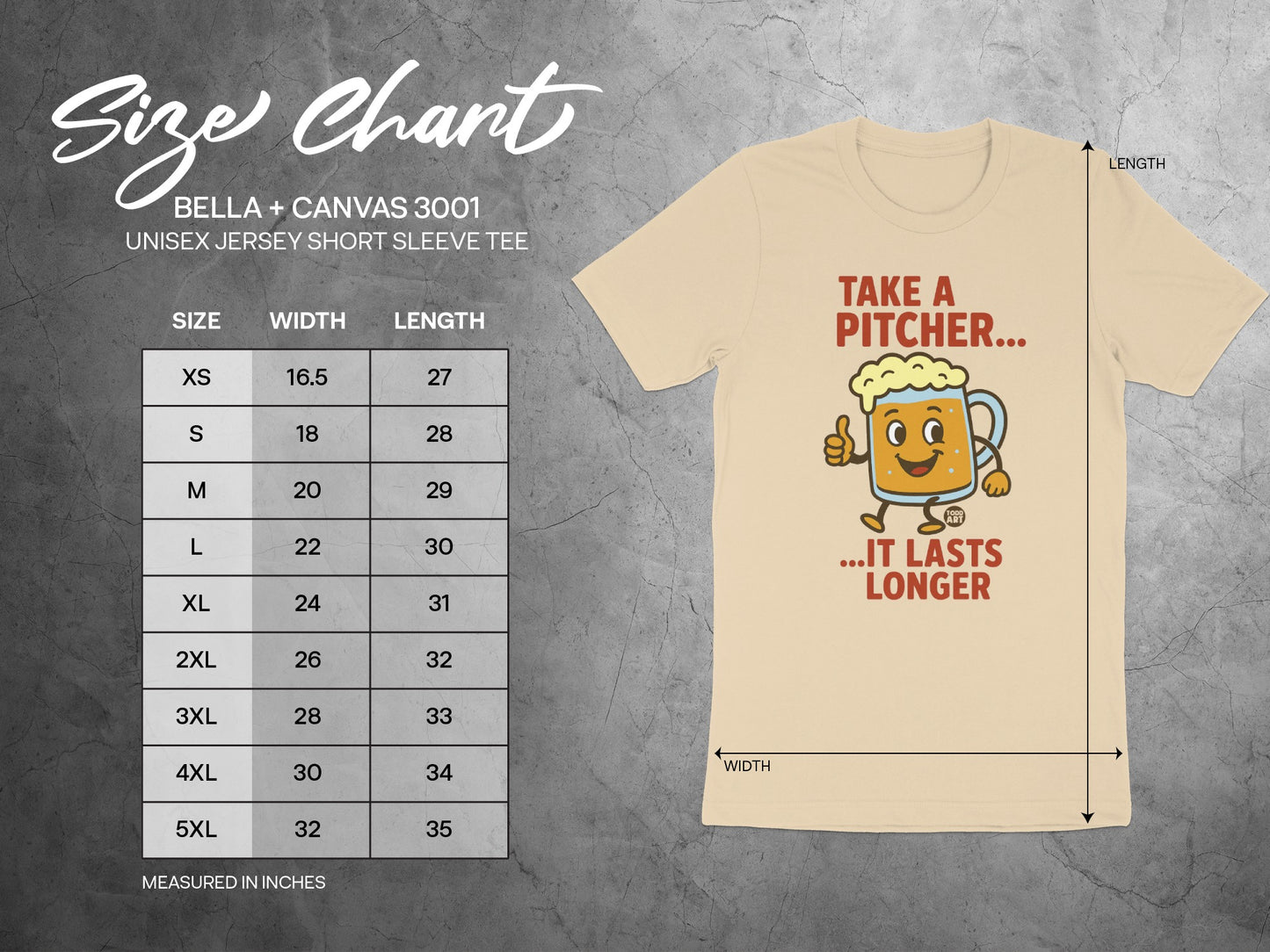 Take a Pitcher It Lasts Longer Short Sleeve Tee