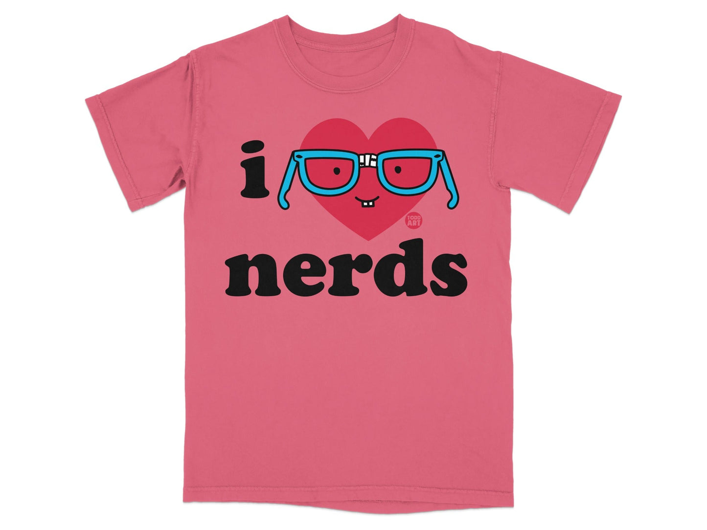 I Love Nerds Graphic Novelty Shirt Ideal Geek Tee