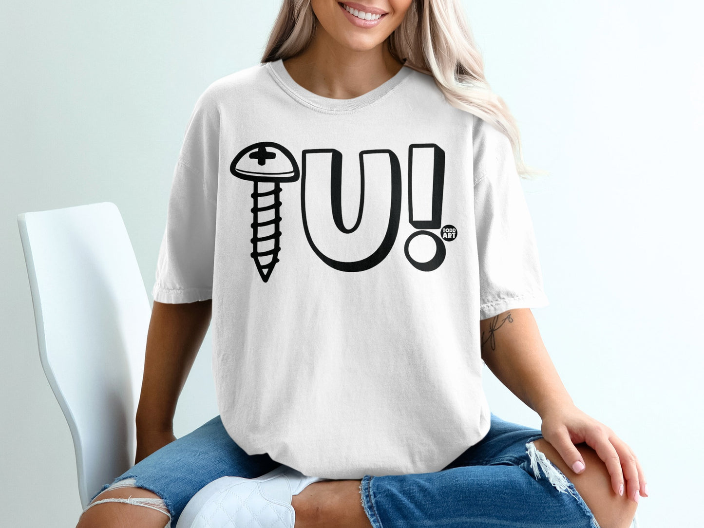Screw U! Funny Sarcastic Graphic T-Shirt product type