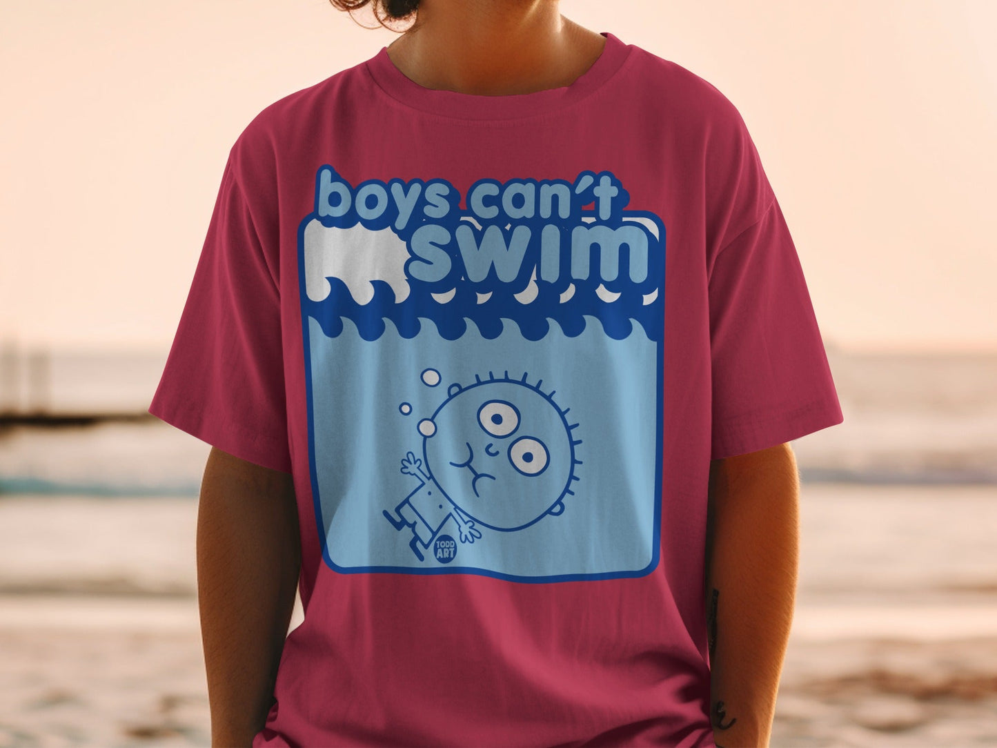 Boys Can't Swim Graphic Tee with Unique Design
