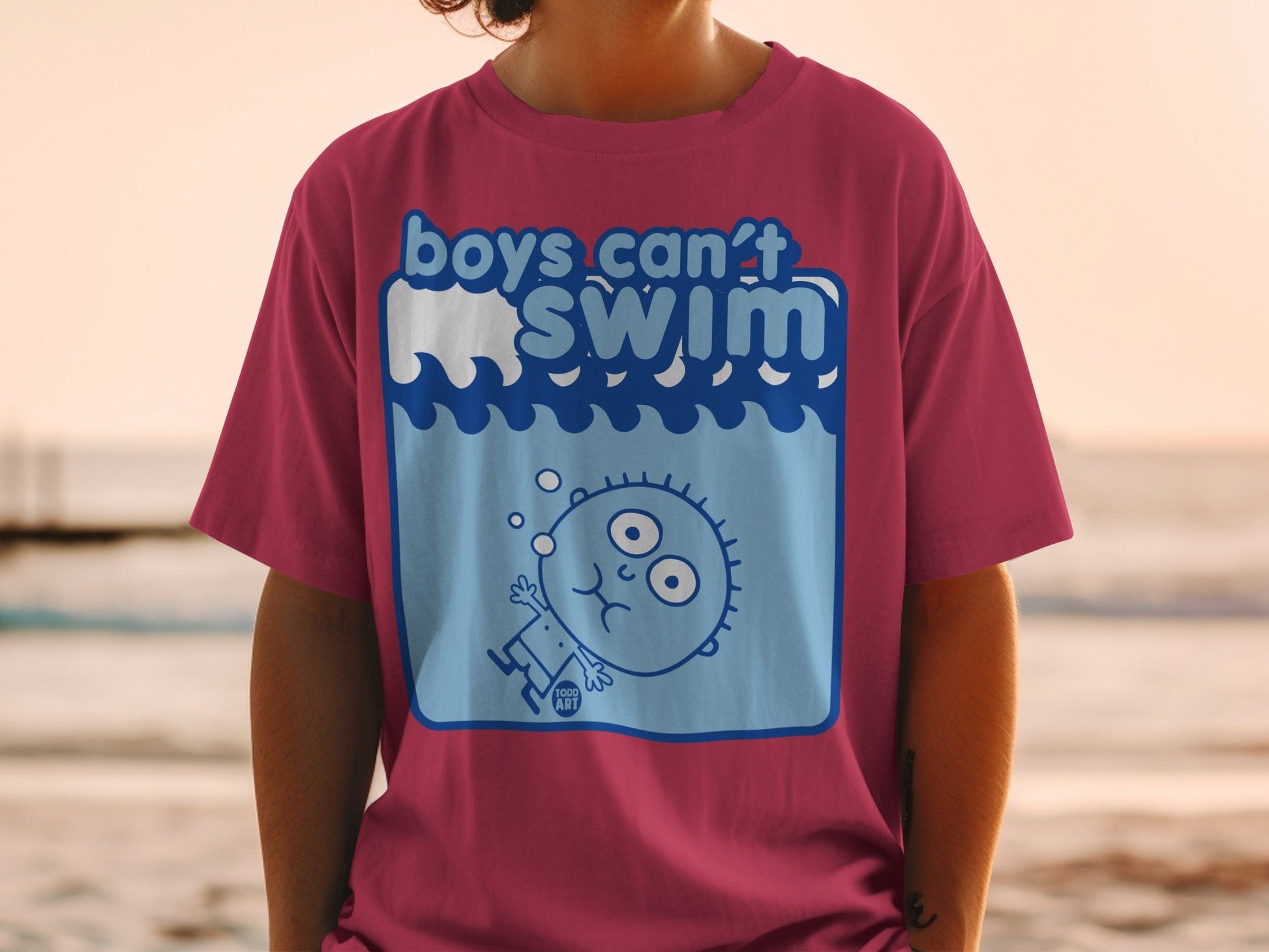 Boys Can't Swim Graphic Tee with Unique Design