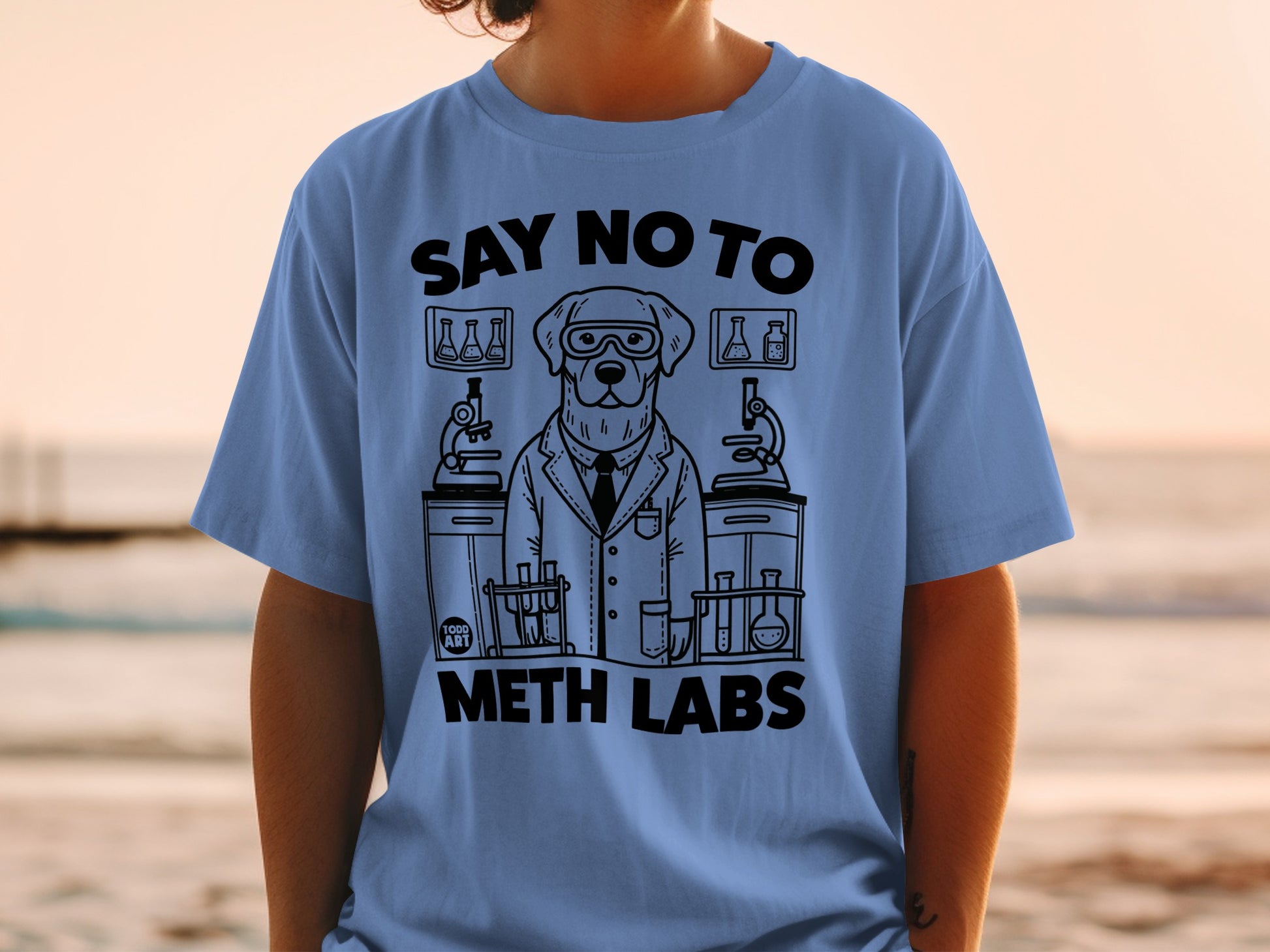 Say No To Meth Labs Funny Science Dog Shirt
