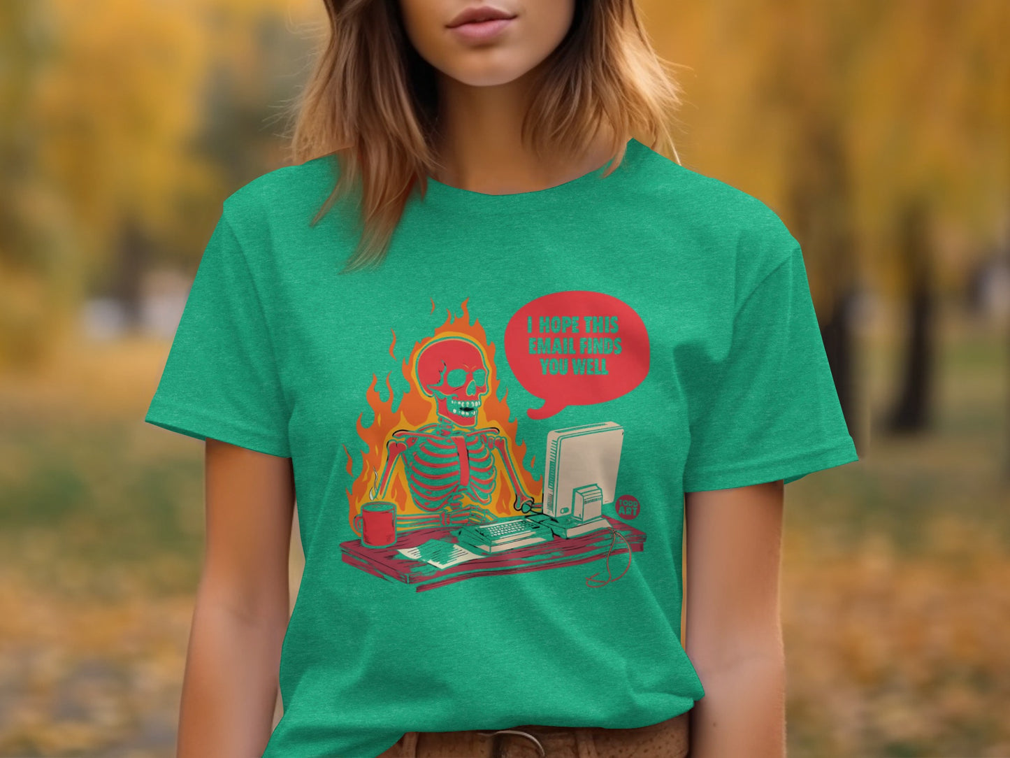 I Hope This Email Finds You Well Skeleton T-Shirt