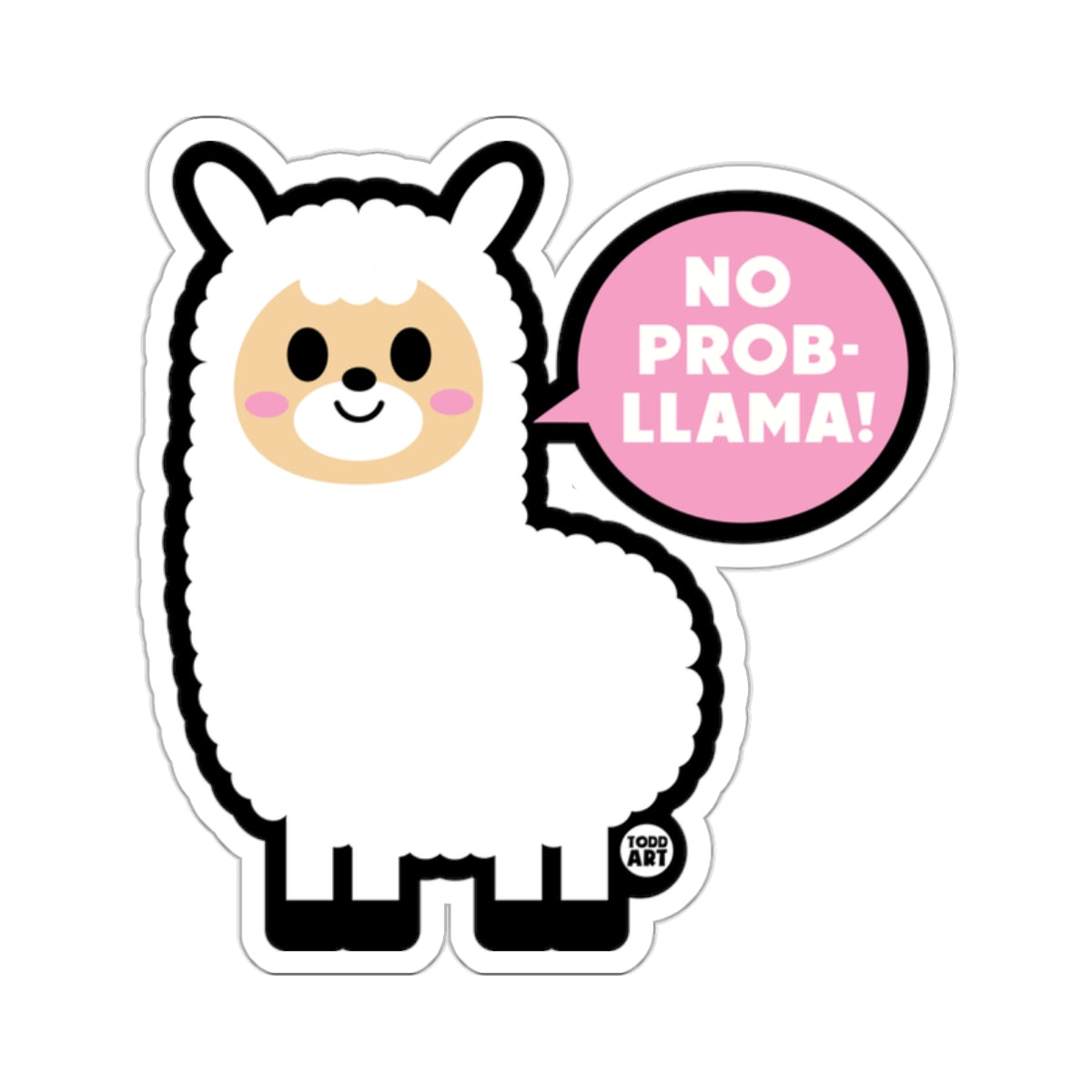 No Prob-llama Funny Llama Sticker for Laughter