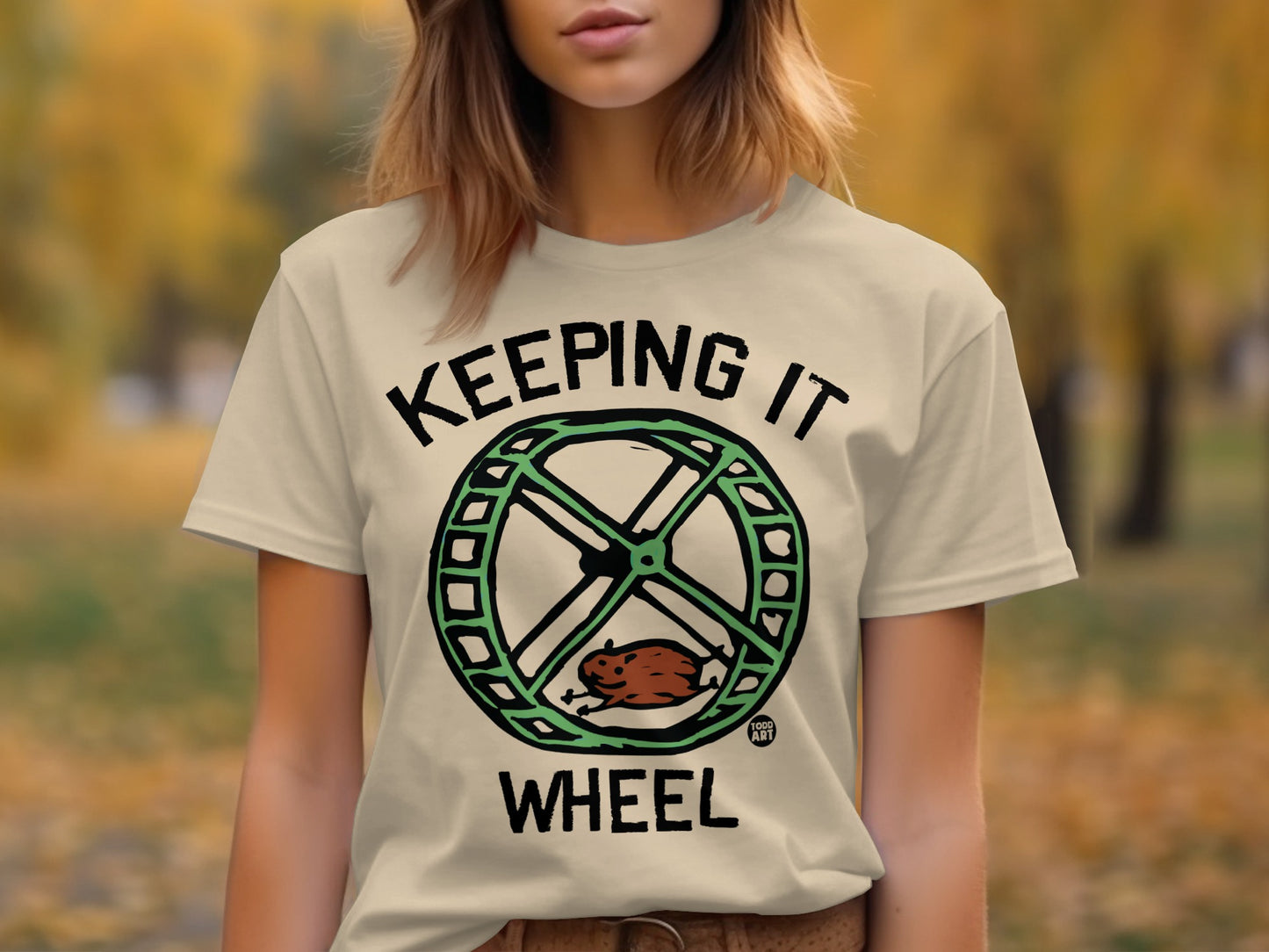 Keeping It Wheel With Hamster Graphic T-Shirt
