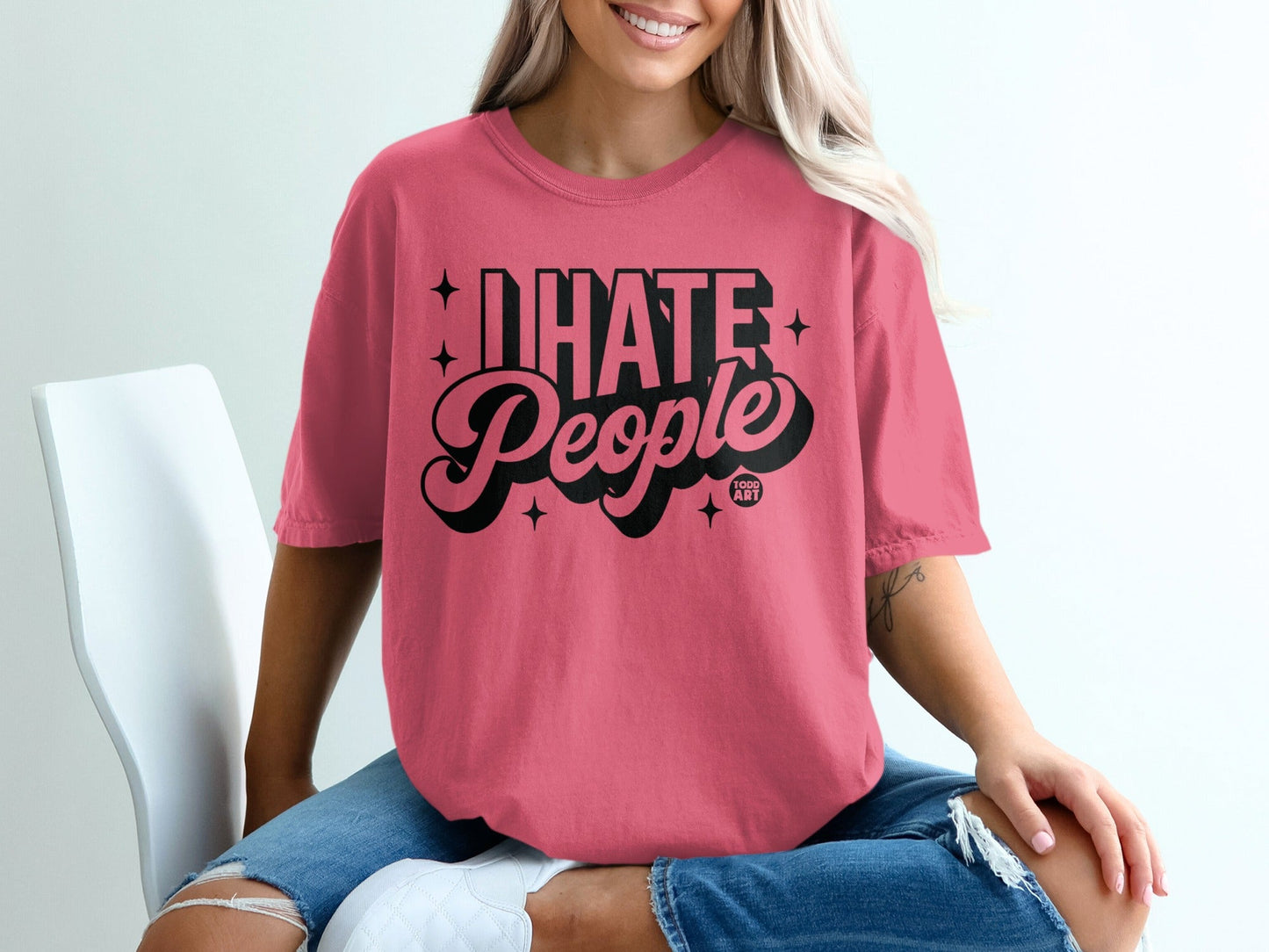 I Hate People Graphic Tee Statement Shirt Fashion Top