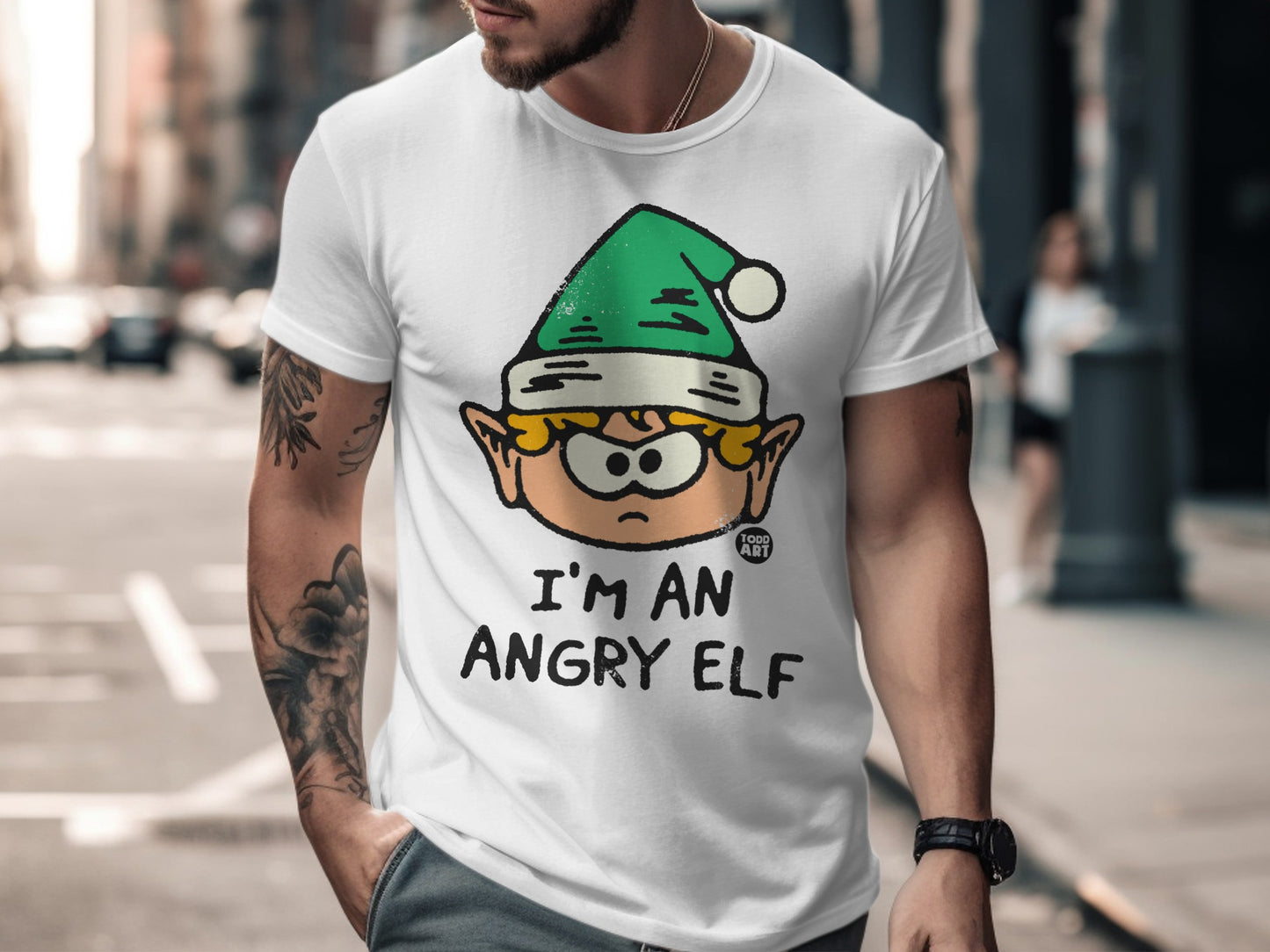 I'm An Angry Elf T Shirt with Funny Design