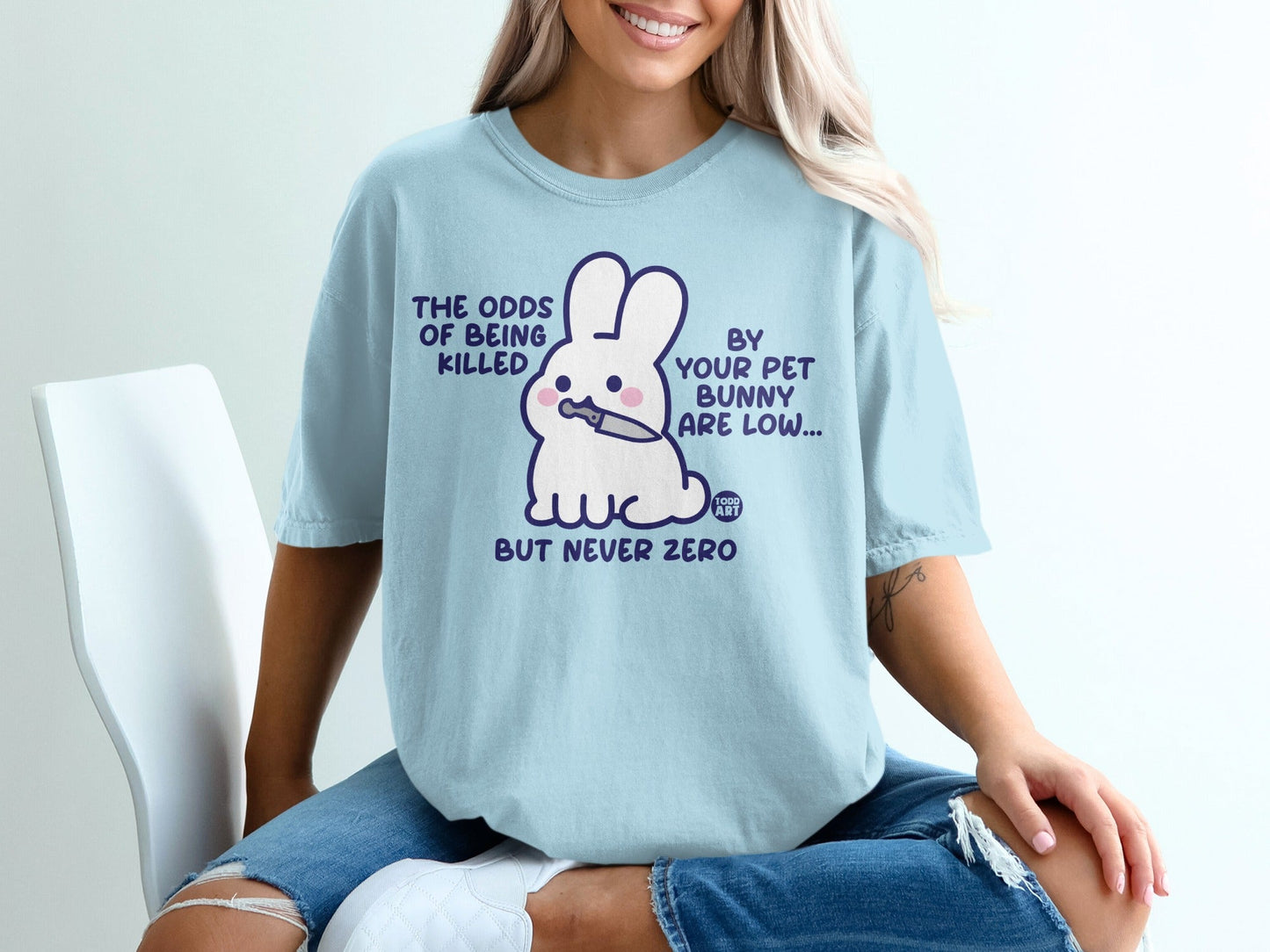 Funny Bunny Warning Graphic Tee for Rabbit Lovers
