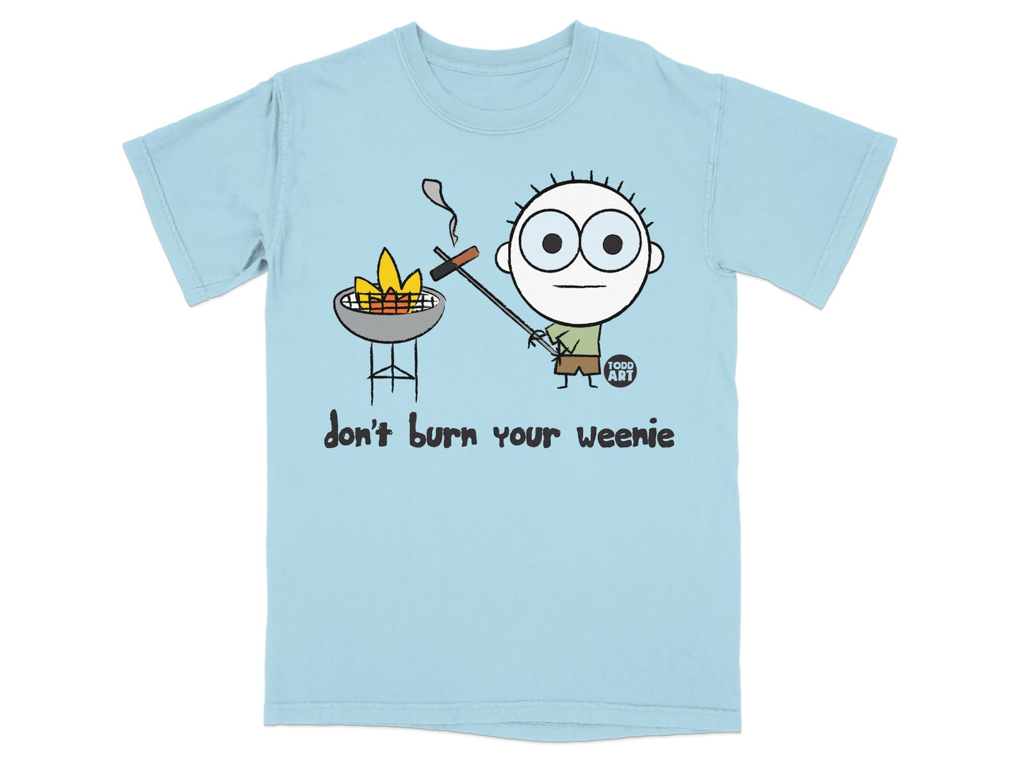 Don't Burn Your Weenie Funny Graphic Tee Shirt