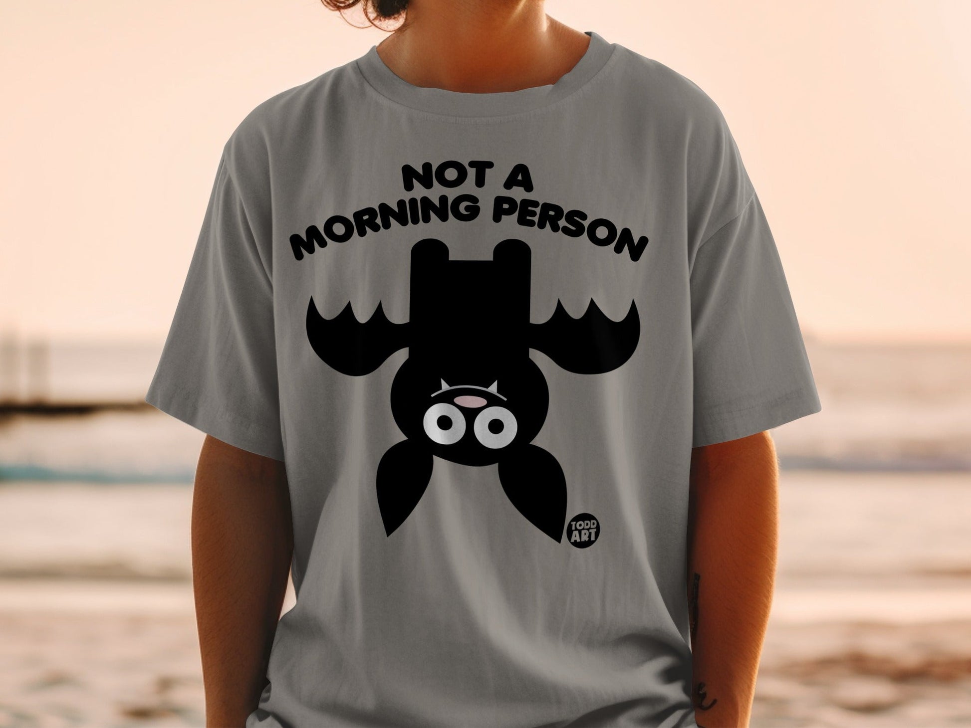 Not A Morning Person Bat Graphic T-Shirt Product