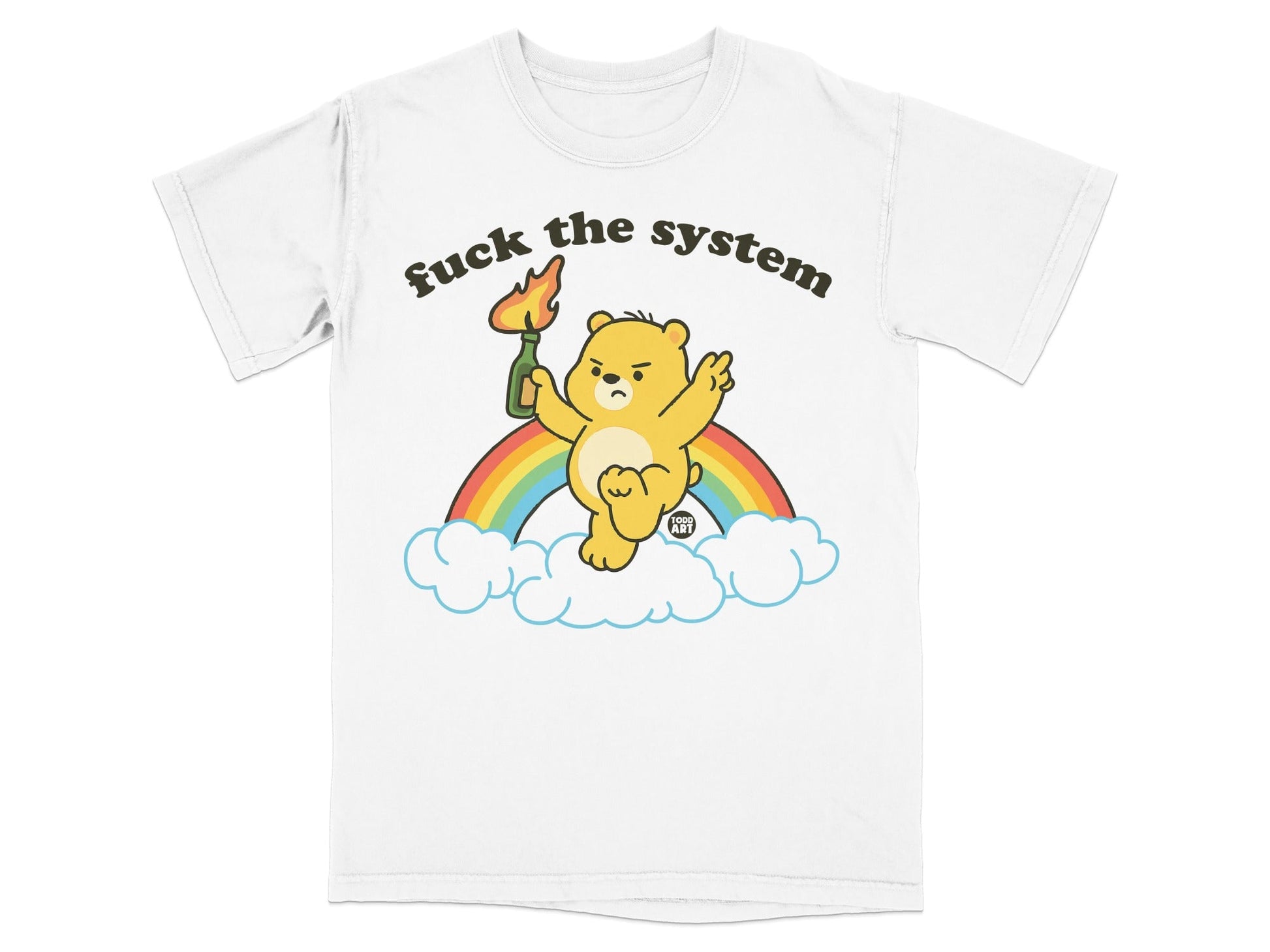 Edgy Bear with Rainbow Protest T-shirt