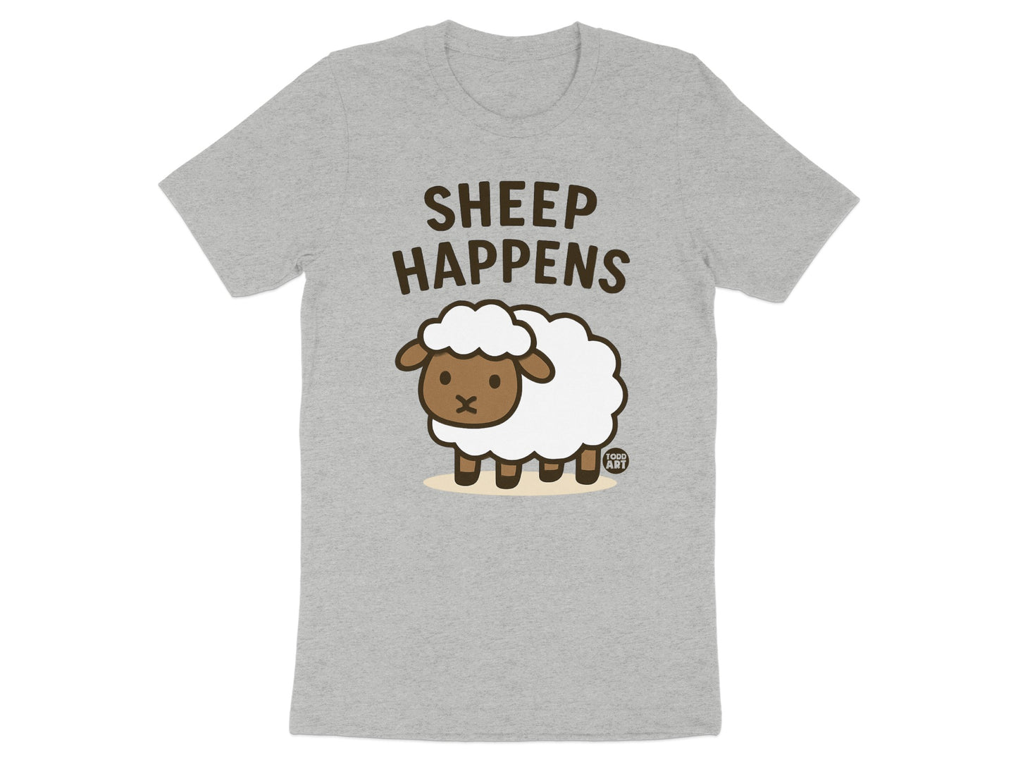 Sheep Happens Cute Graphic Humor T-shirt