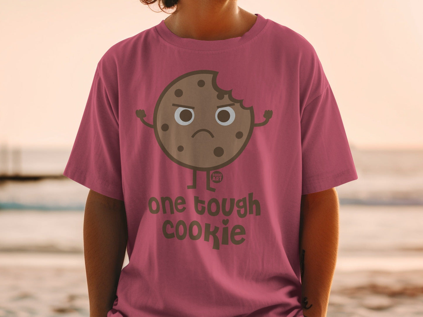 One Tough Cookie Pink Graphic Funny Cute Shirt