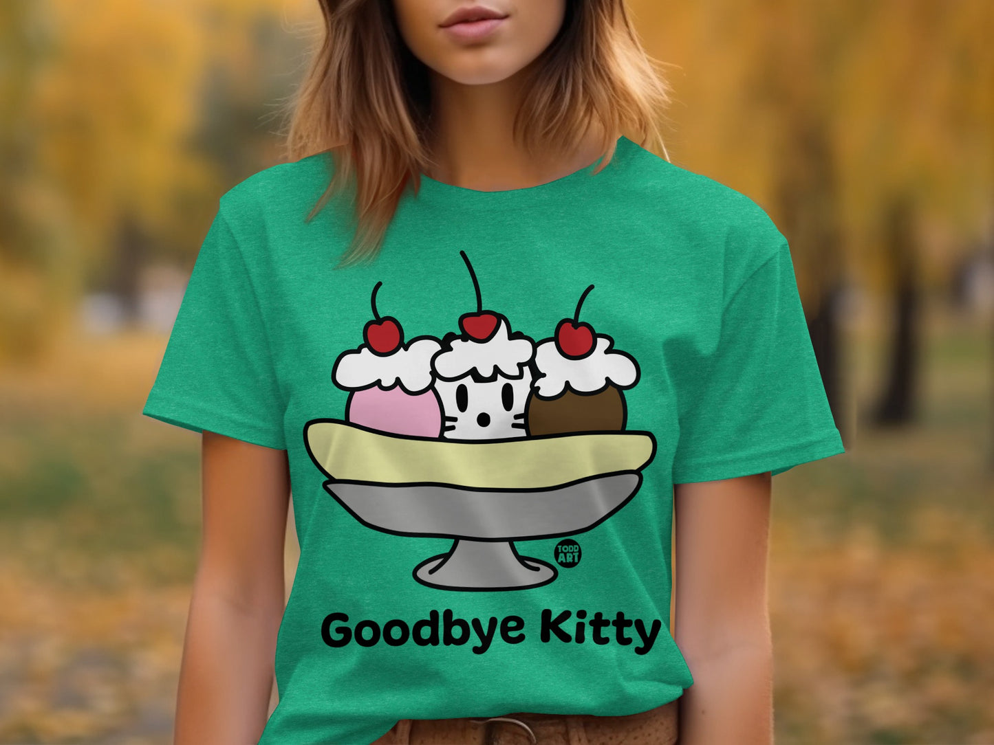 Goodbye Kitty Ice Cream Graphic Shirt