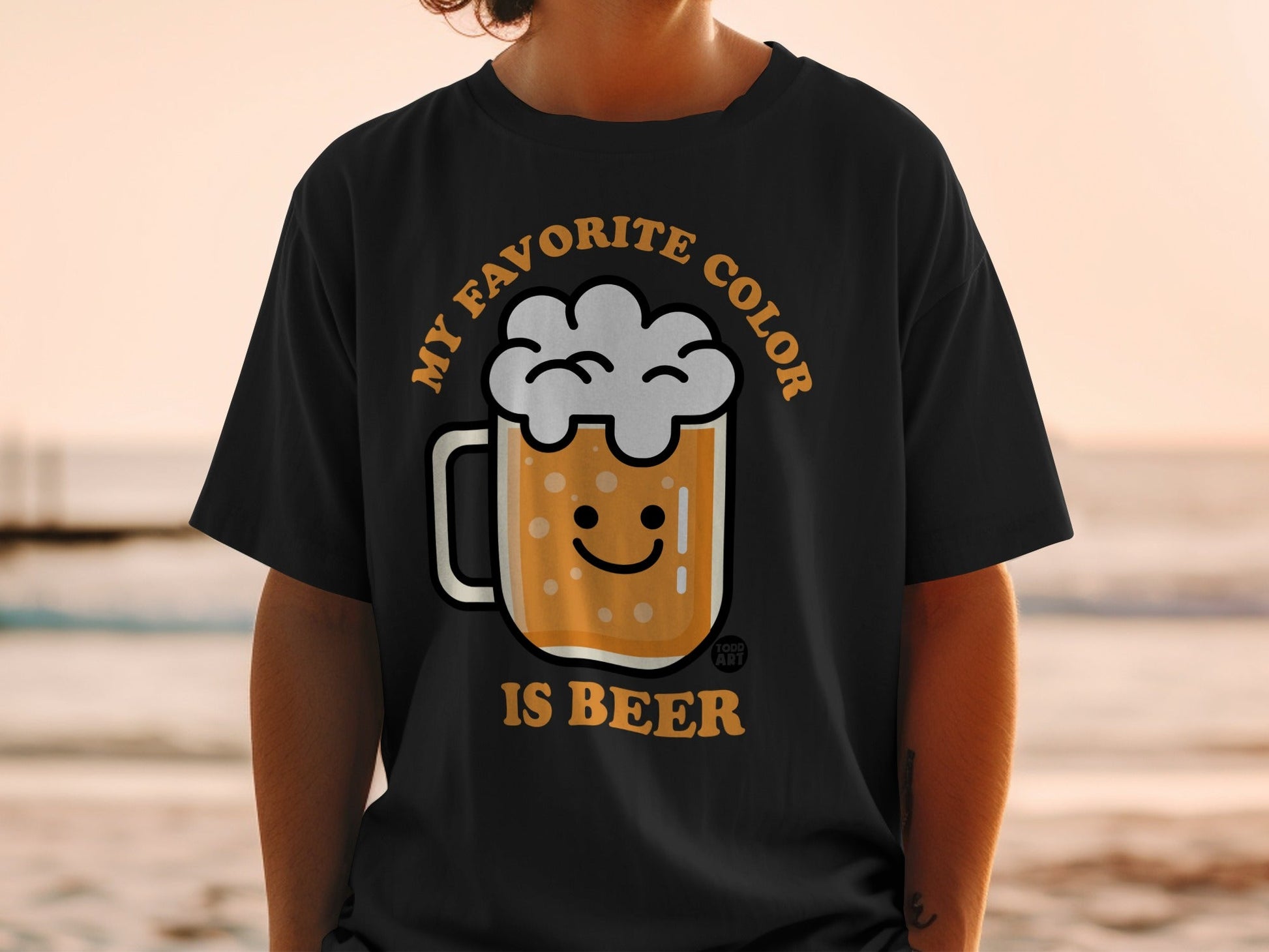 My Favorite Color Is Beer Fun Graphic T-shirt