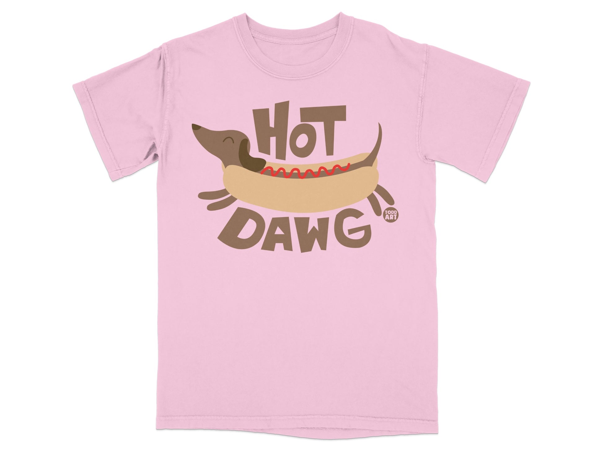Hot Dawg Dachshund Hotdog Illustration T-shirt