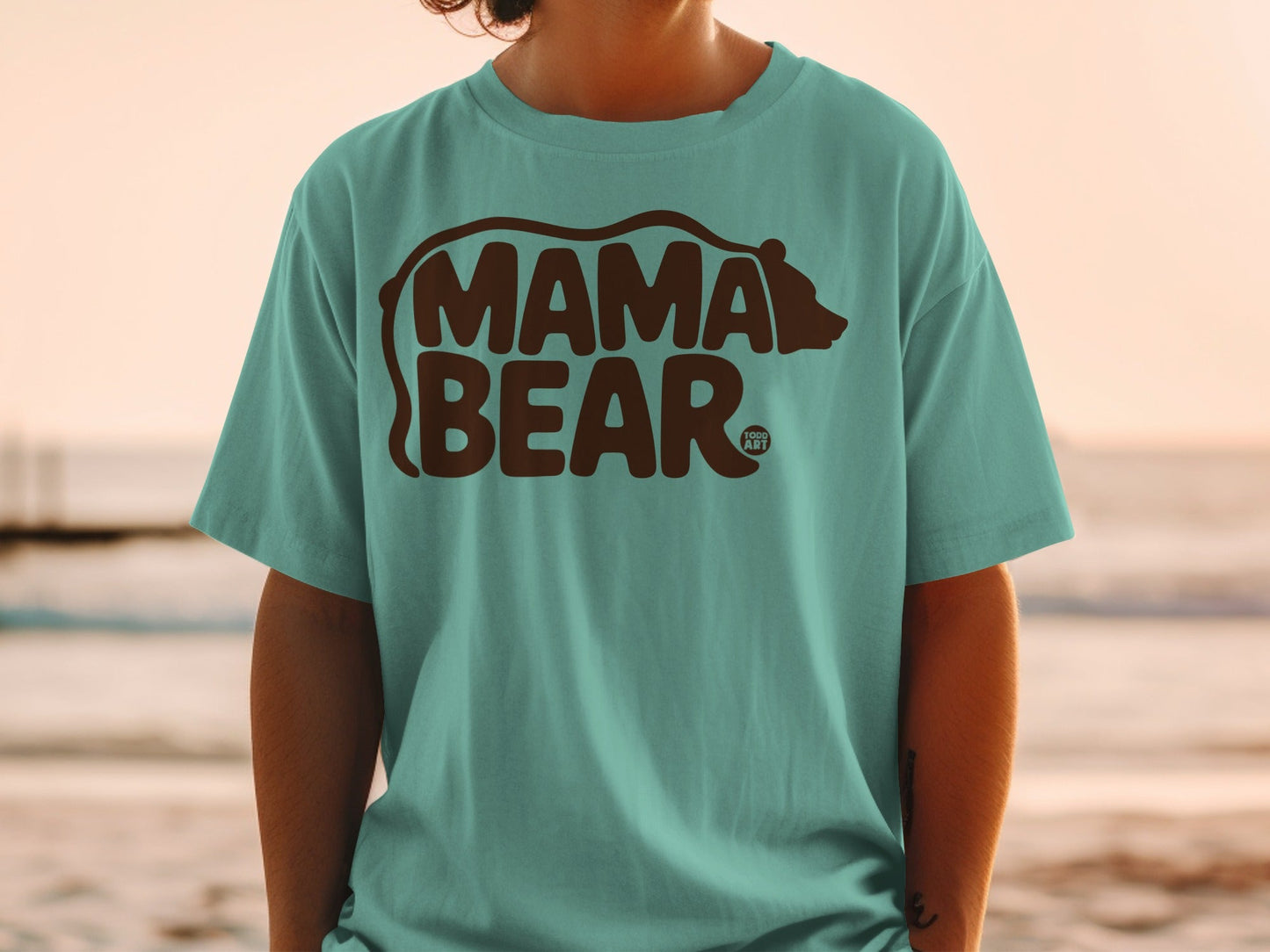 Mama Bear Graphic Tee for Moms Casual Wear Trendy Top
