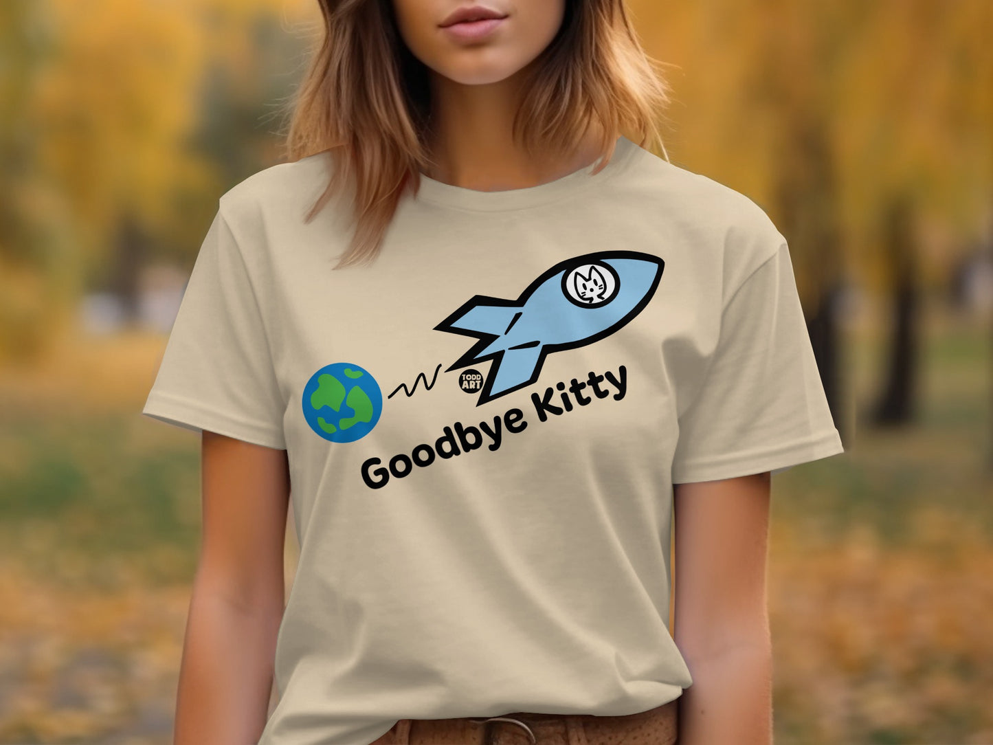 Goodbye Kitty Spaceship Adventure Graphic Tee