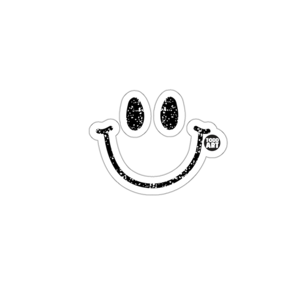 Black and White Smiley Face Sticker Cartoon product