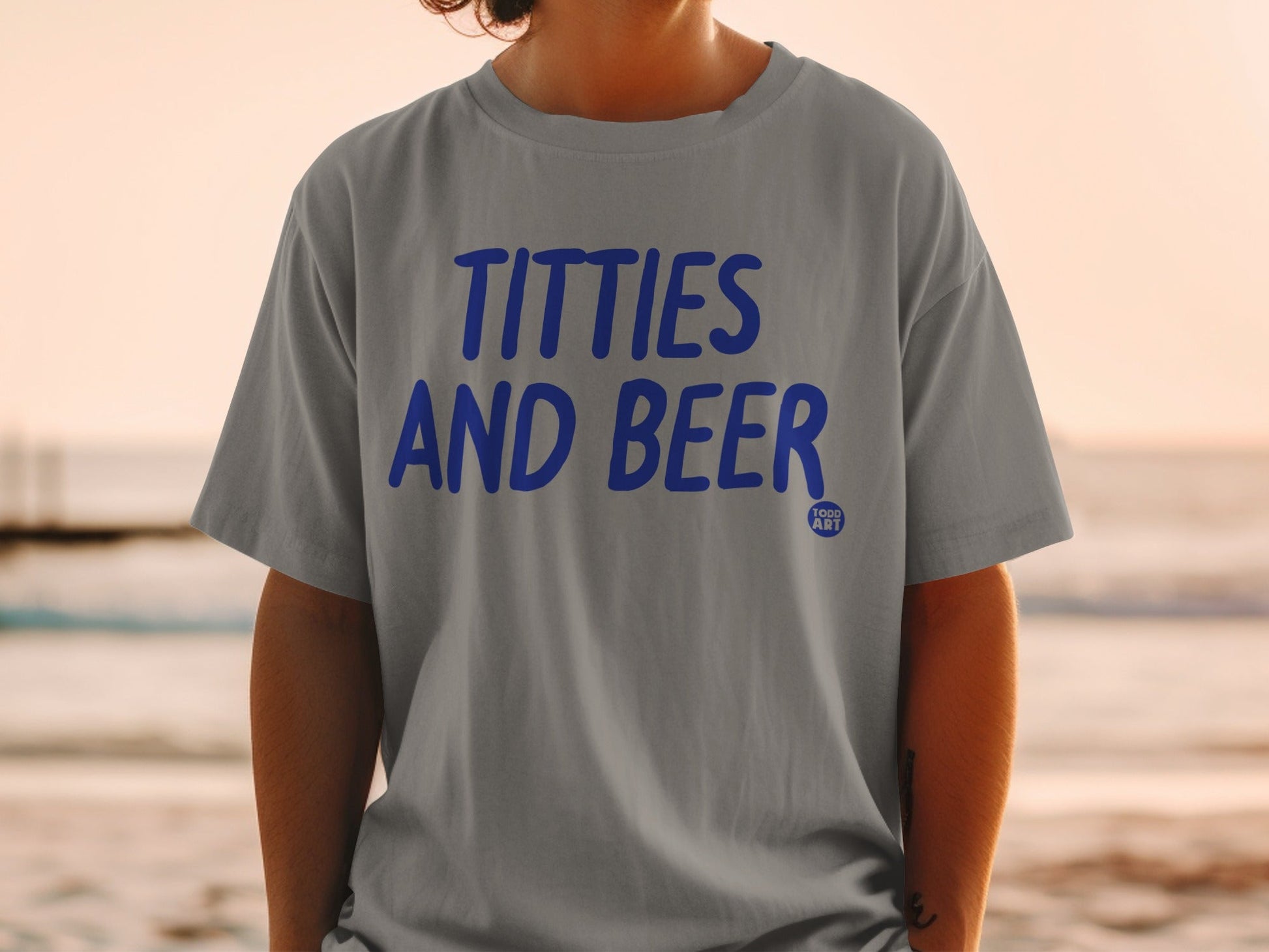 Titties and Beer Todd Art Graphic Tee Shirt Unisex